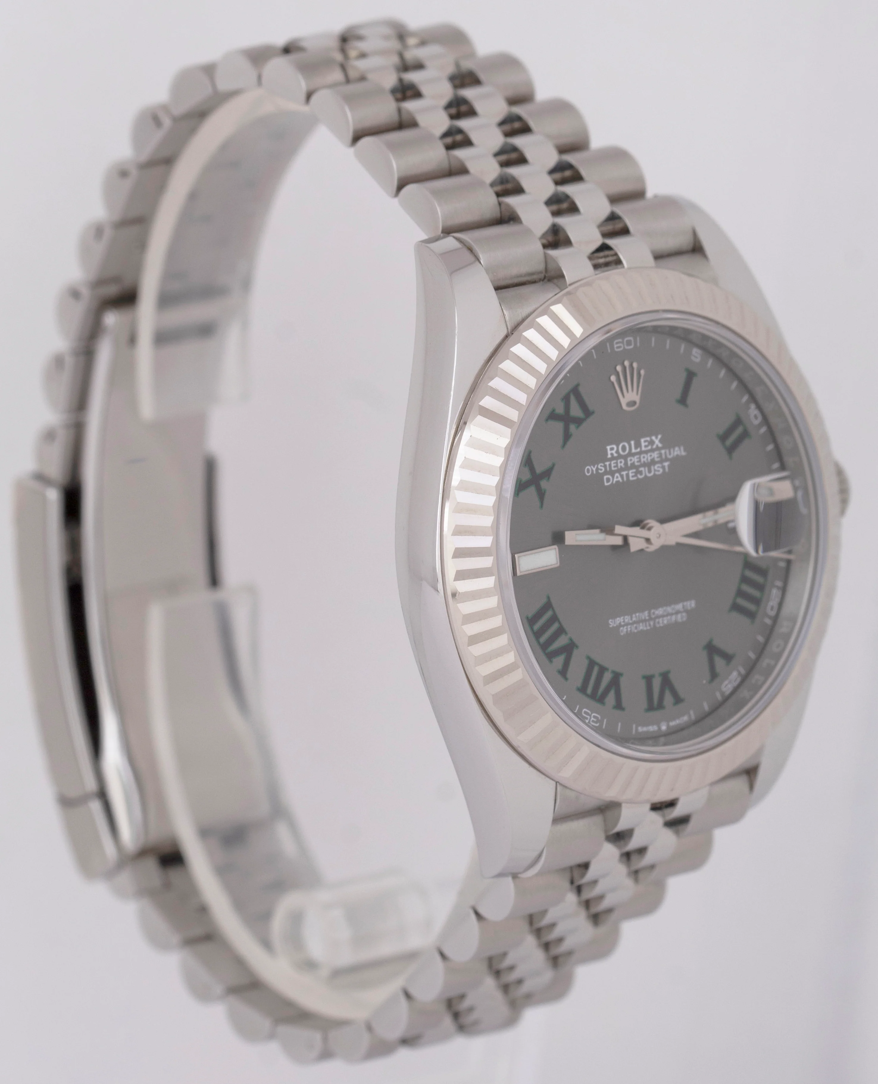 STICKERED PAPERS Rolex DateJust 41mm Wimbledon JUBILEE FLUTED 126334 Watch BOX - Image 4