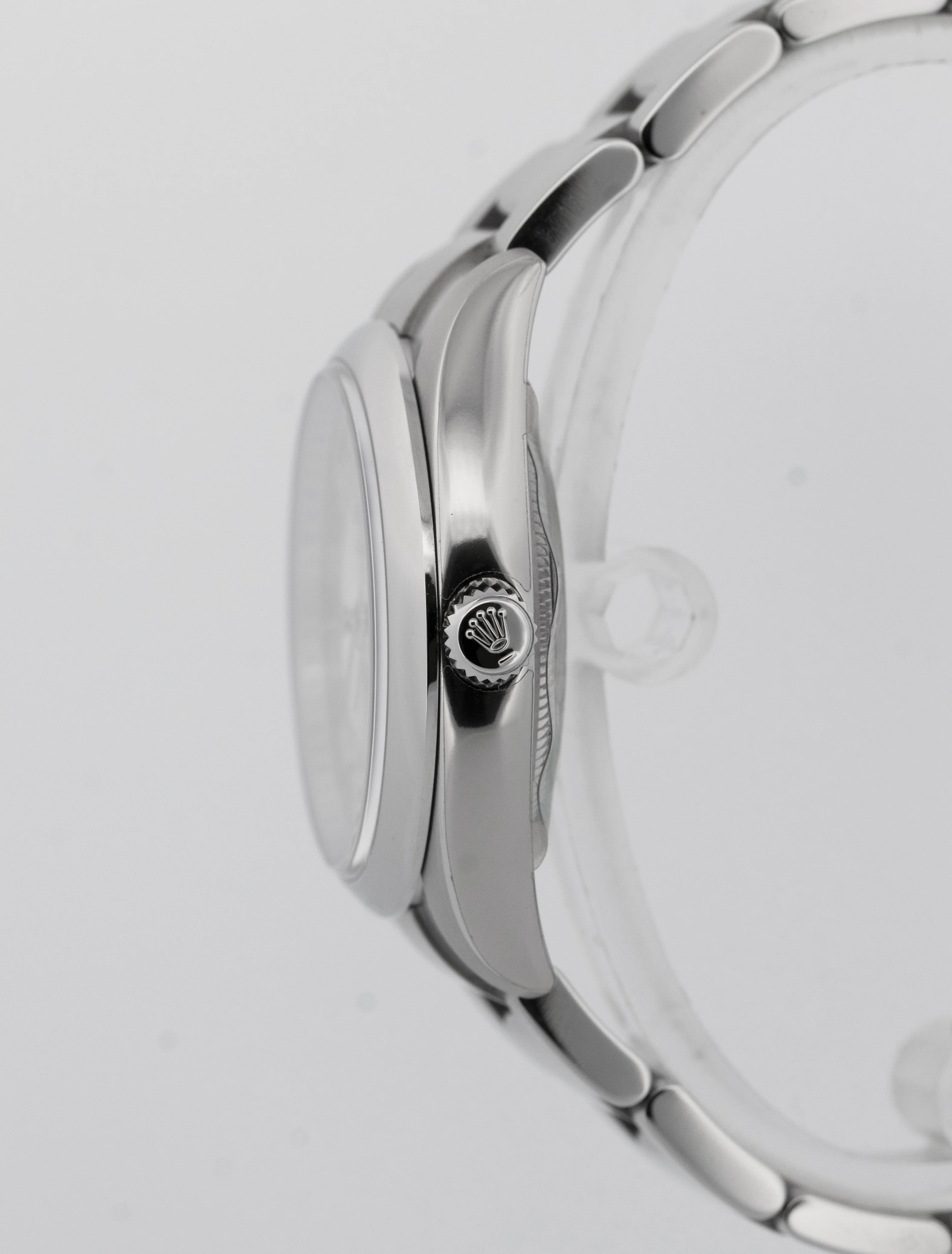 STICKERED PAPERS Rolex Oyster Perpetual SILVER CONCENTRIC Steel 34mm 114200 BOX - Image 3