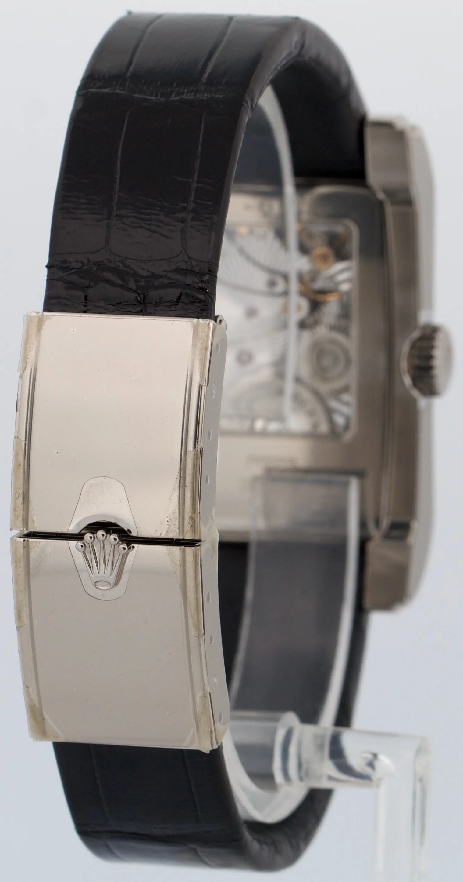 STICKERED Rolex Cellini Prince Dual Time BLACK 18K Gold 38mm x 28mm 5443/9 BOX - Image 6