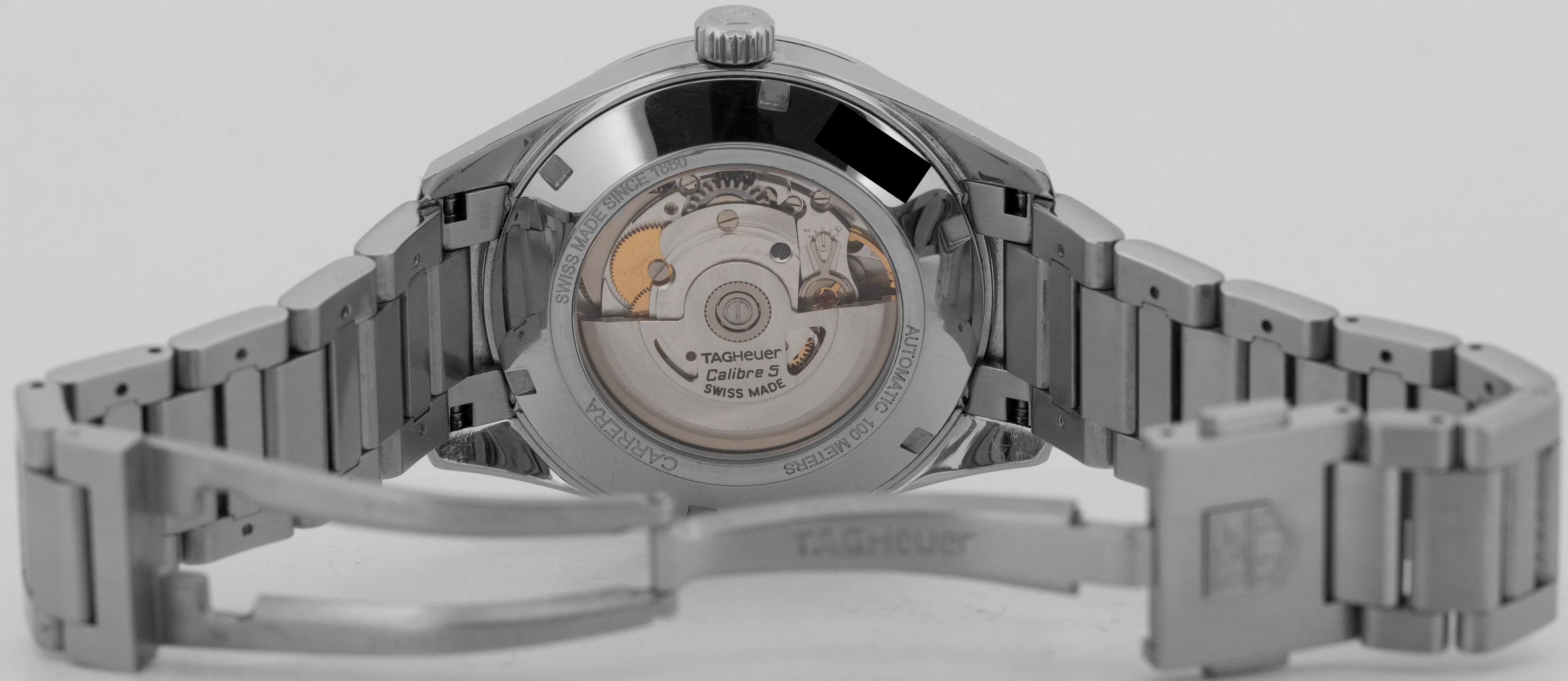 Tag Heuer Carrera 39mm Stainless Steel Black Automatic Watch WAR211A.BA0782 - Image 10