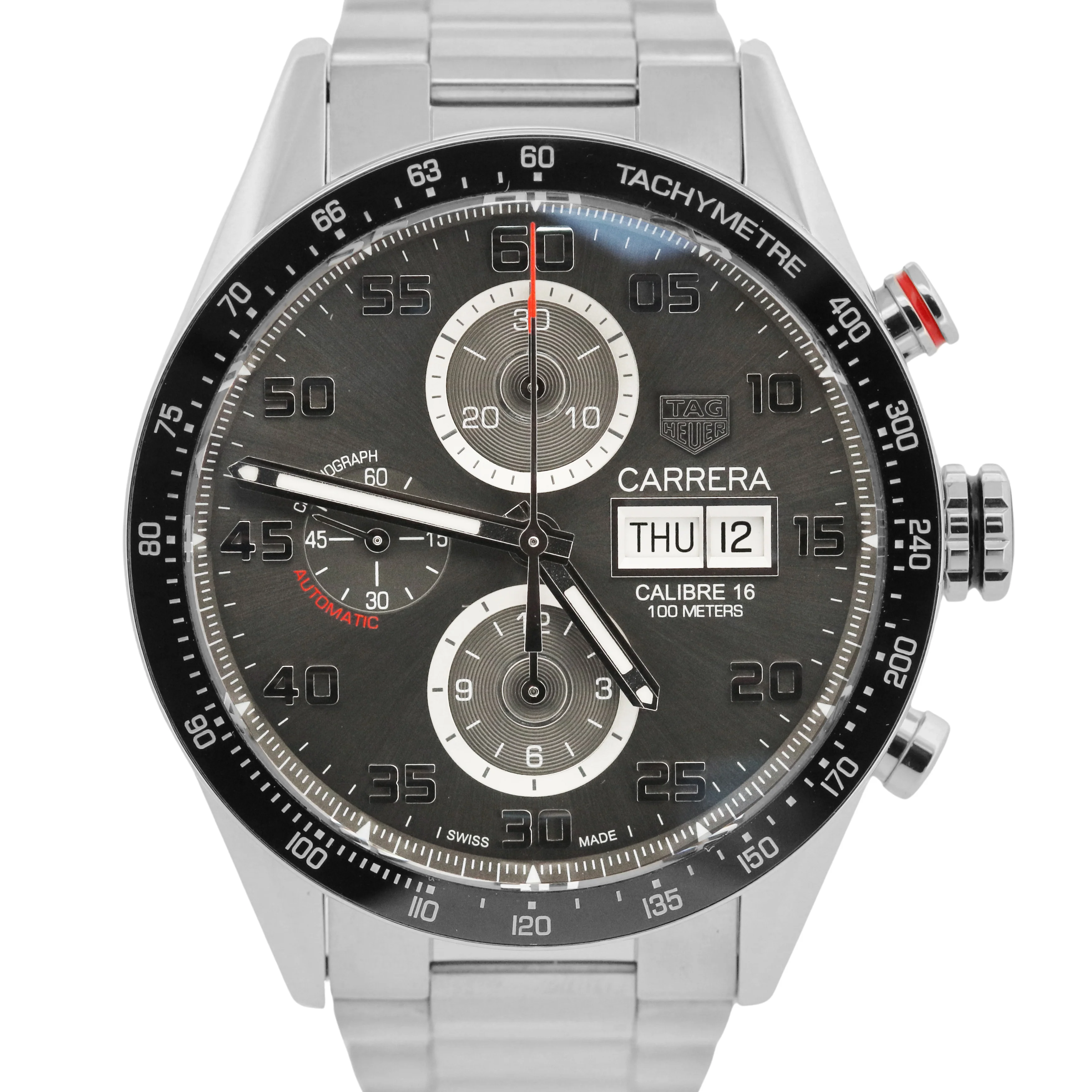 TAG Heuer Carrera Calibre 16 RHODIUM 43mm Automatic Chronograph CV2A1U.BA0738