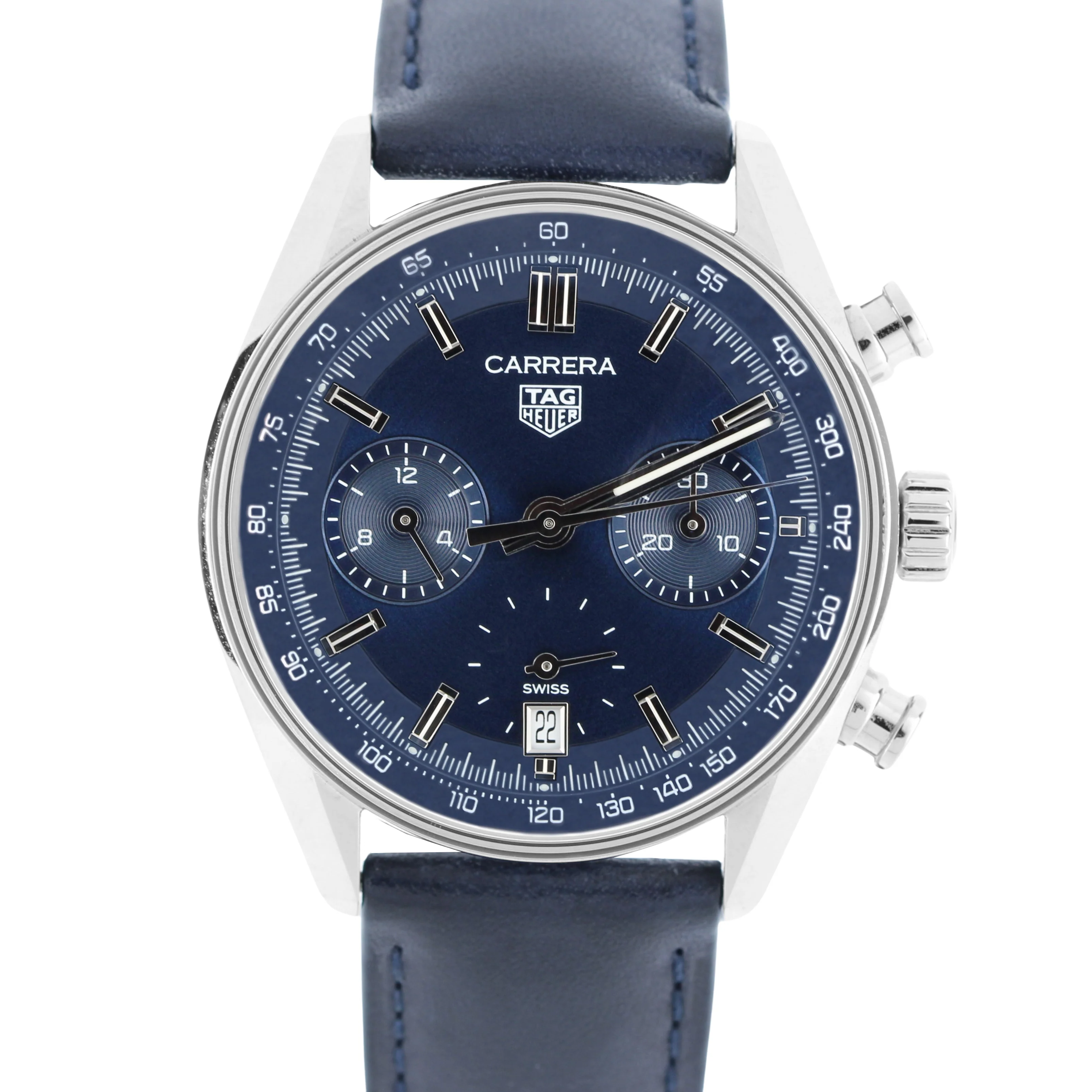 Tag Heuer Carrera Chronograph Stainless Steel Blue 39mm CBS2212.FC6535 Watch BOX
