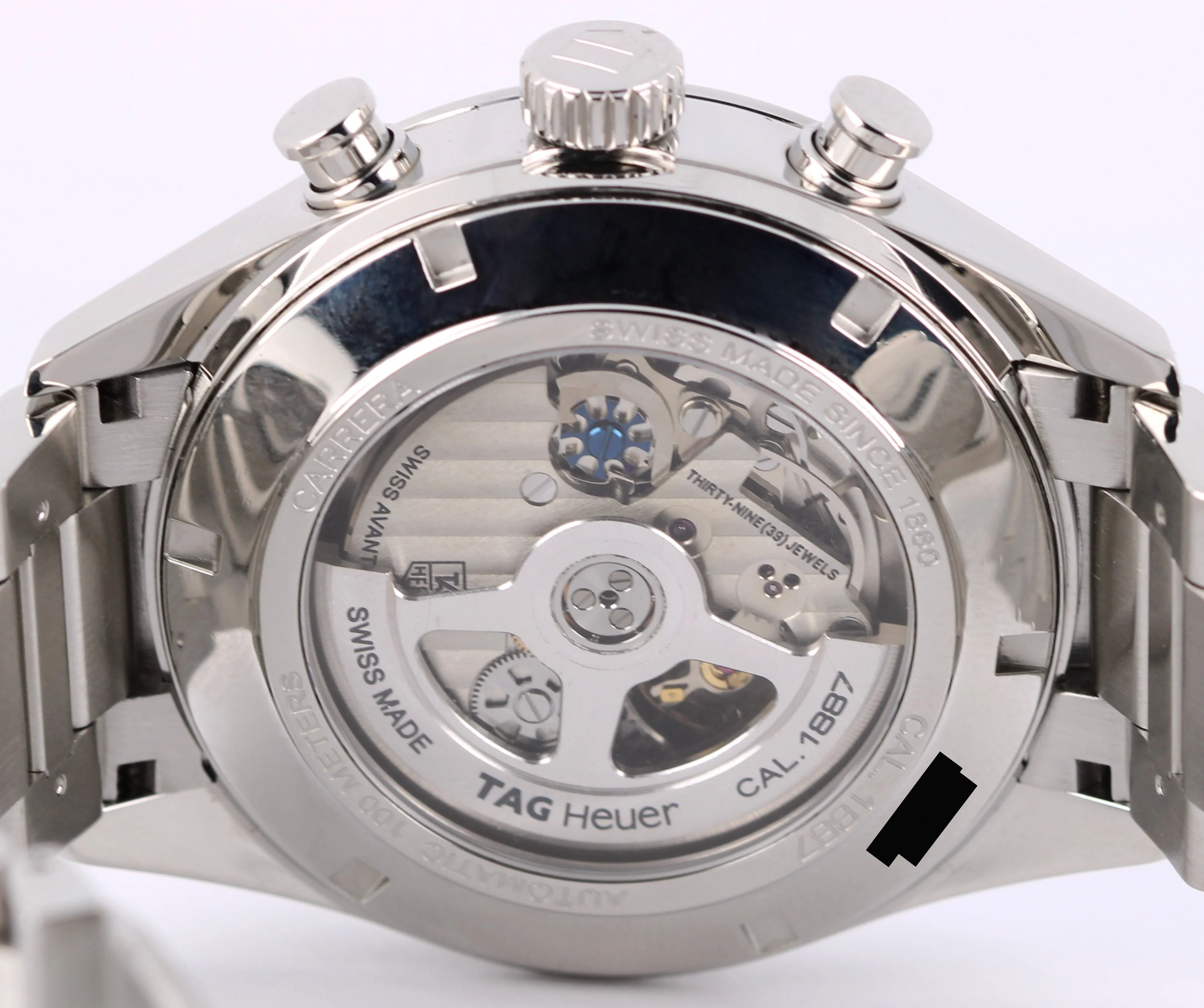 Tag Heuer Carrera Stainless Steel Black Rose Toned Arabic 43mm CAR2014.0 Watch - Image 9