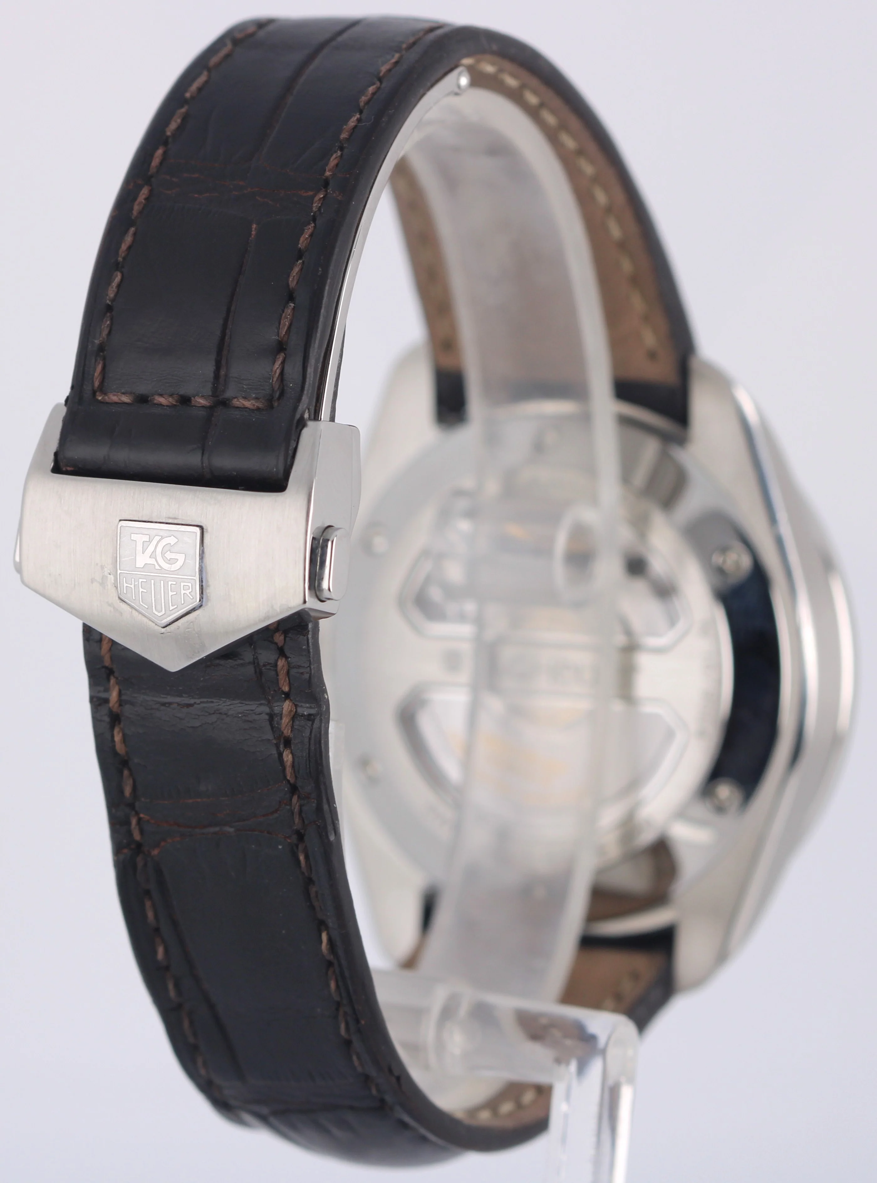 Tag Heuer Grand Carrera Stainless Steel Brown 40mm WAV511C Leather Watch - Image 5
