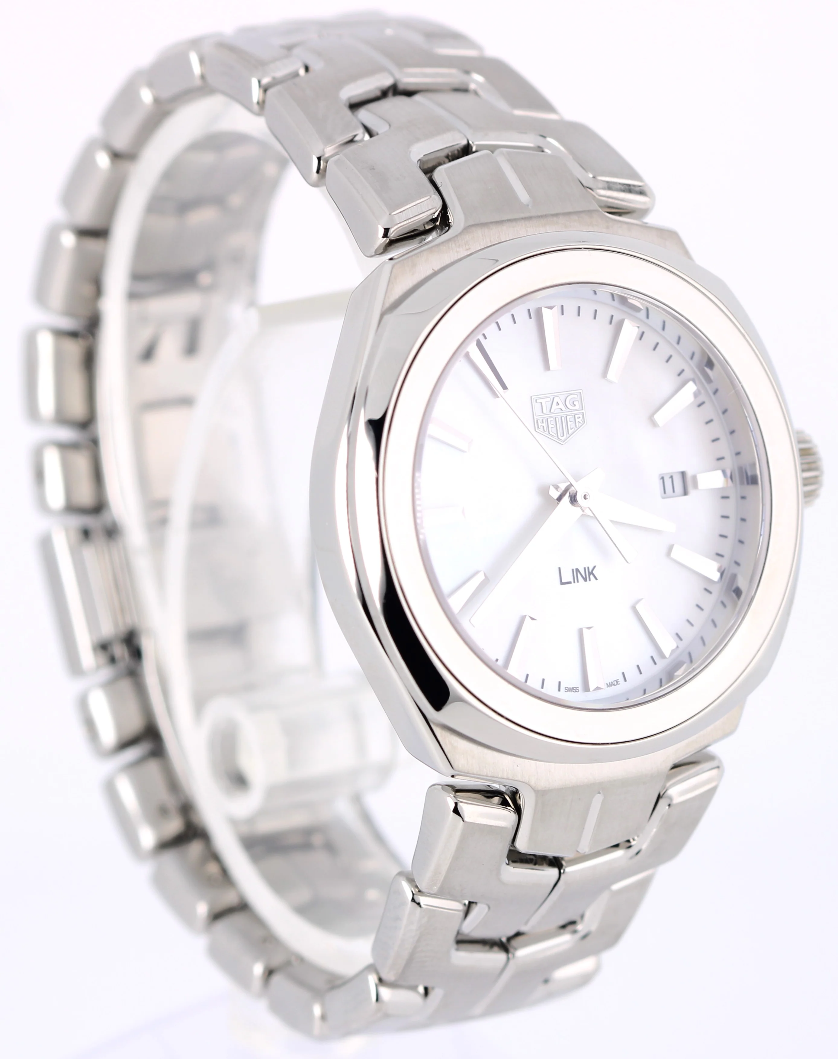 Tag Heuer LINK Date Stainless Steel Mother of Pearl 32mm WBC1310 Quartz Watch - Image 4