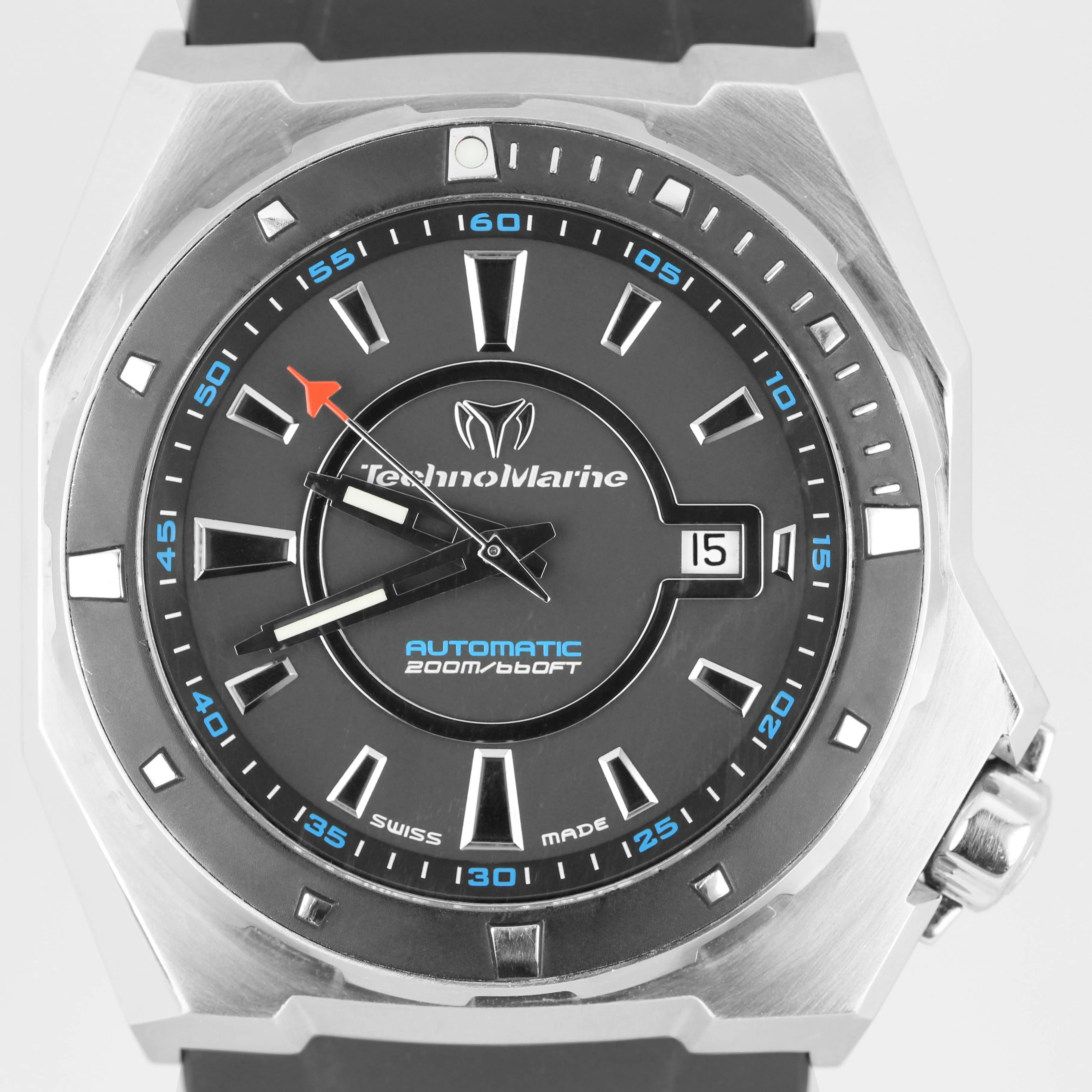 TechnoMarine Royal Marine Stainless Steel Black Dial 45mm 509001 Watch B+P - Image 8