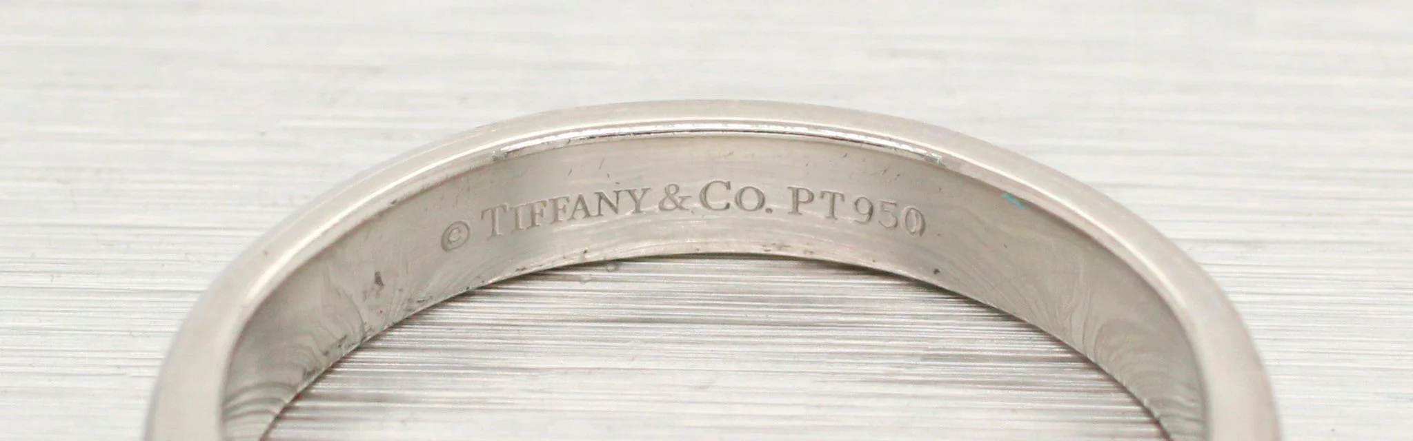Tiffany & Co. 950 Platinum Wedding Band Ring - Tiffany Forever 3mm with Pouch - Image 4