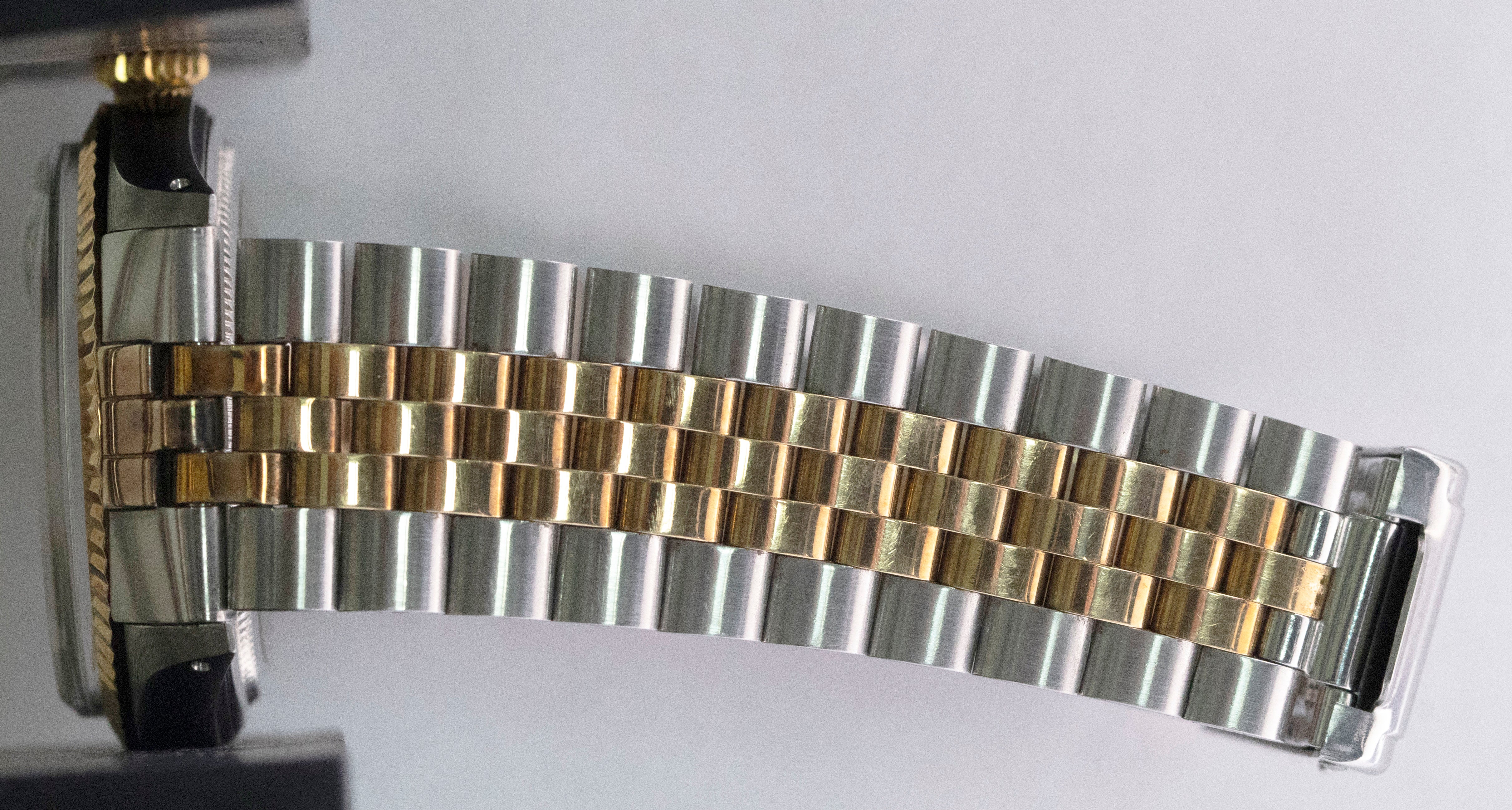 TOP CONDITION 1971 Rolex DateJust 36mm Black 14K Gold Two-Tone Steel Watch 1601 - Image 12