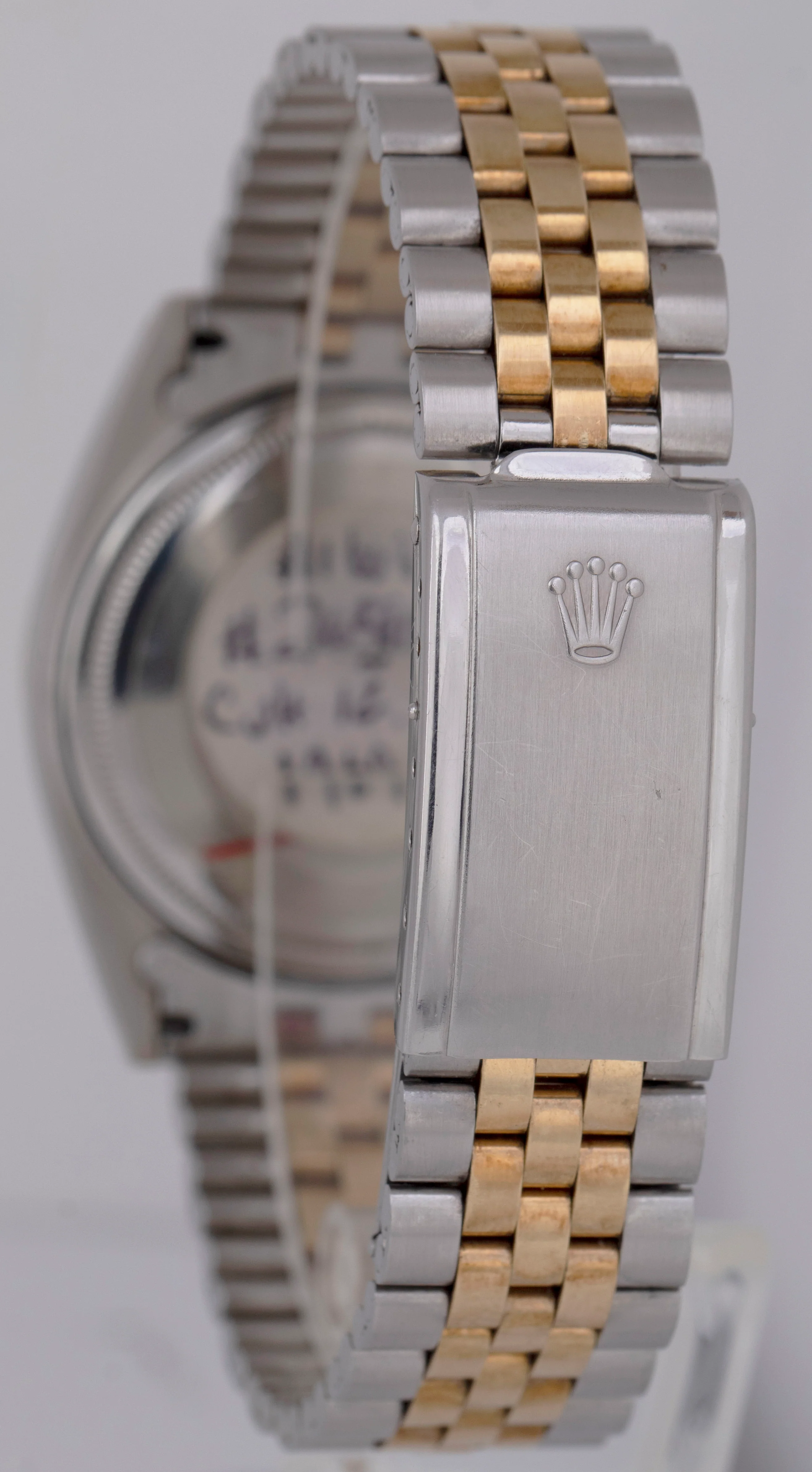 TOP CONDITION 1971 Rolex DateJust 36mm Black 14K Gold Two-Tone Steel Watch 1601 - Image 8