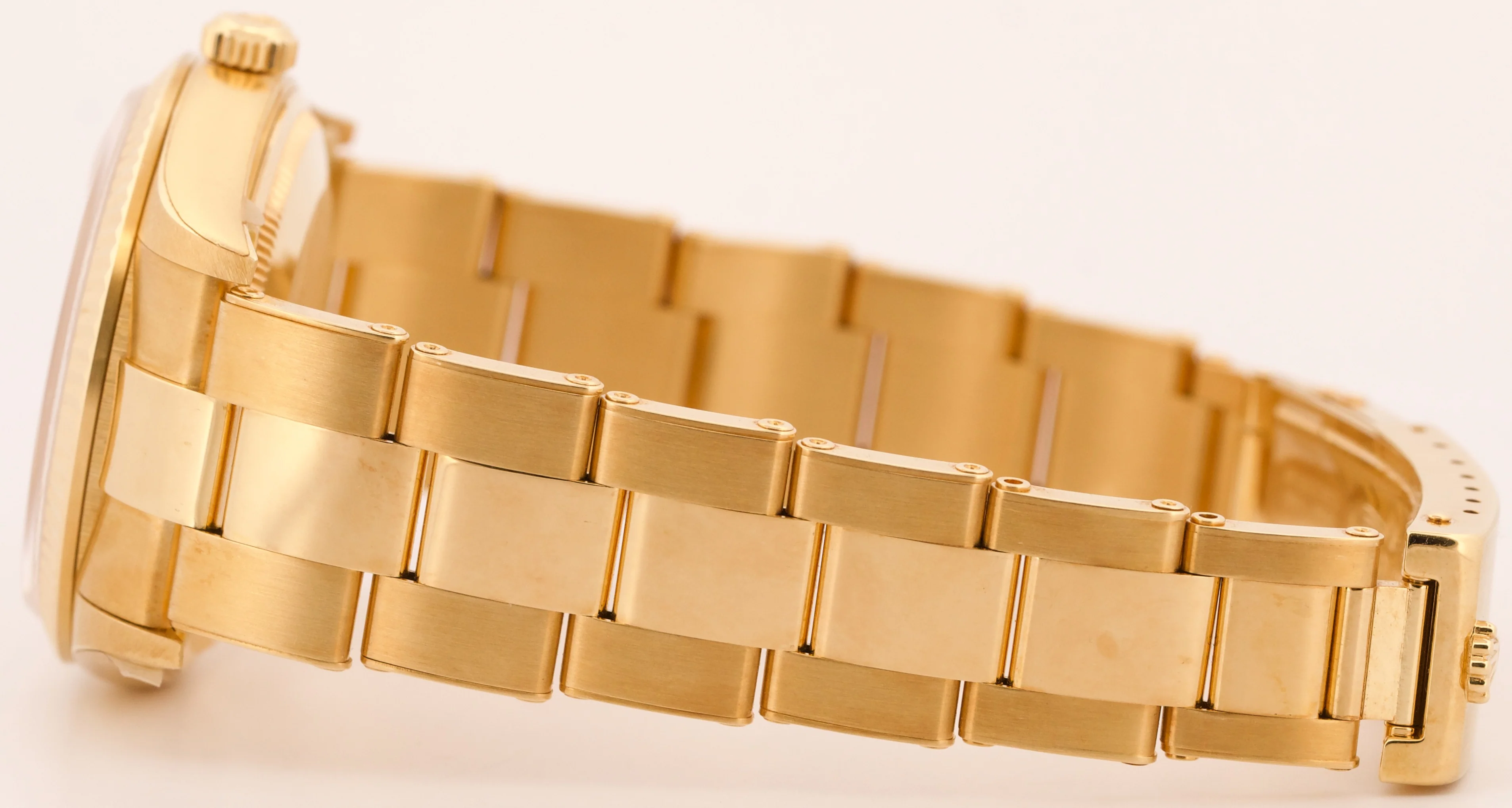 TOP CONDITION PAPERS Rolex Oyster Perpetual Date 34mm CHAMPAGNE 18K 15238 BOX - Image 7