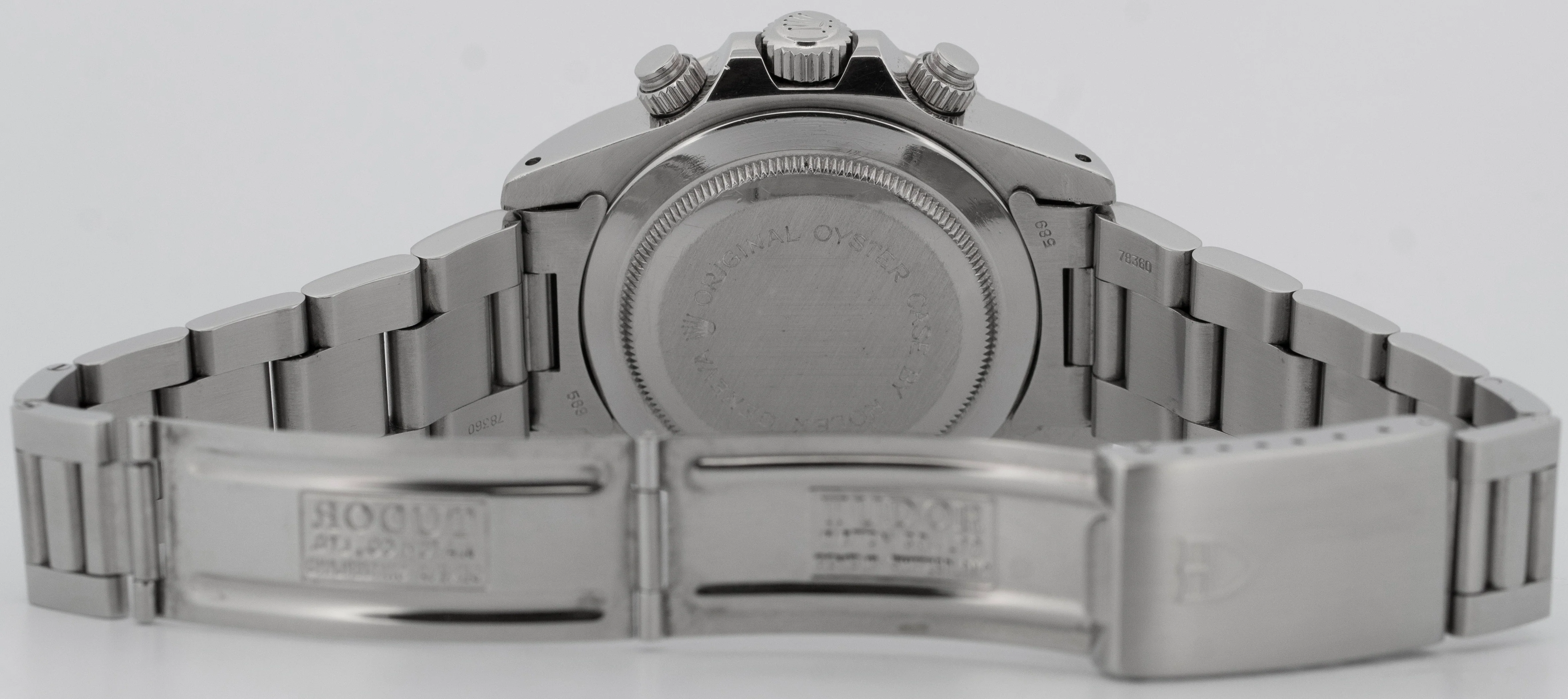 Tudor Oyster Date Chronograph Big Block White 79180 40mm Steel Watch BOX - Image 8