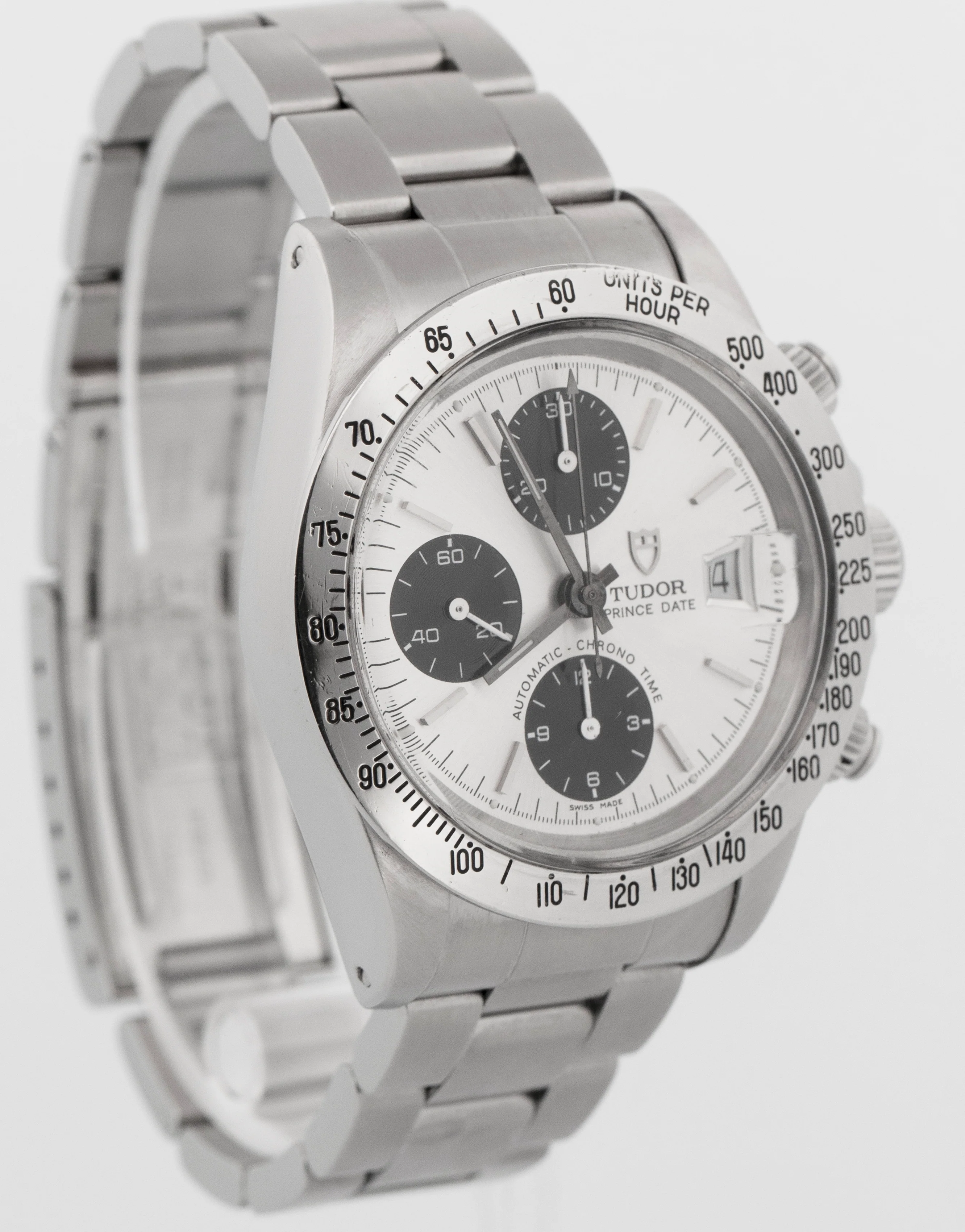 Tudor Prince Date Chronograph Big Block Silver 94300 40mm Steel Automatic Watch - Image 5