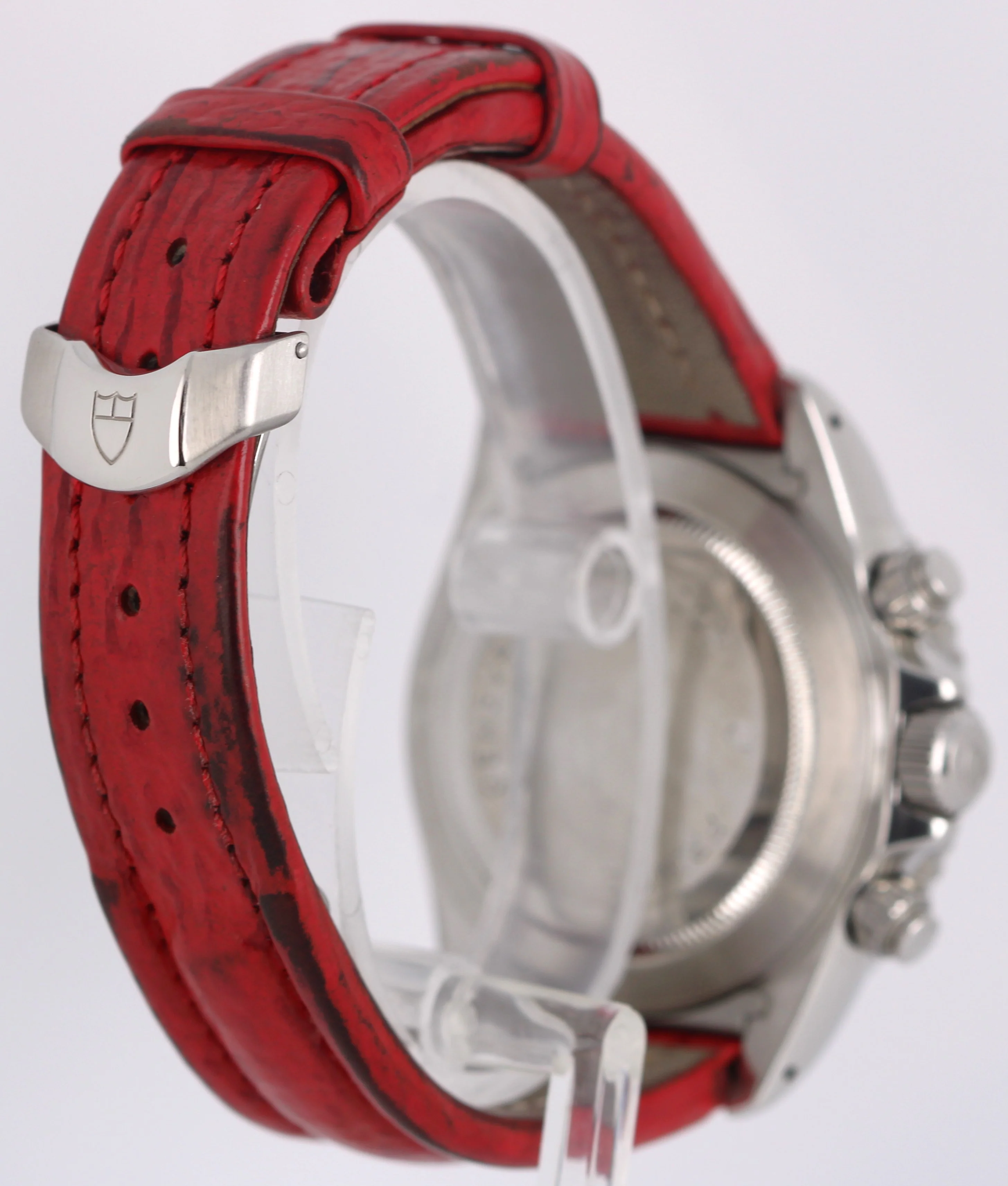 Tudor Prince Date Chronograph TIGER WOODS Steel RED 40mm Leather 79270P Watch - Image 5