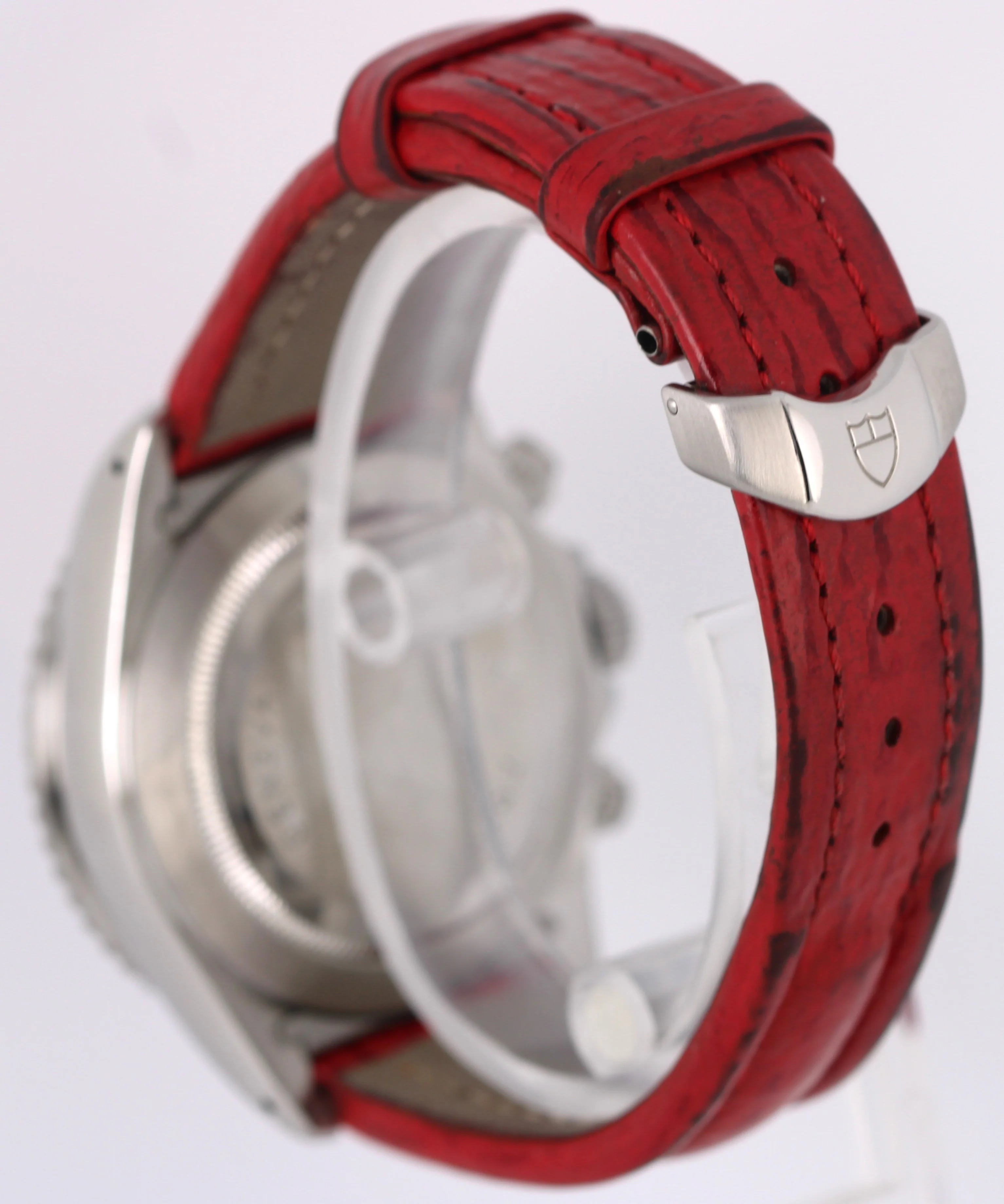 Tudor Prince Date Chronograph TIGER WOODS Steel RED 40mm Leather 79270P Watch - Image 6
