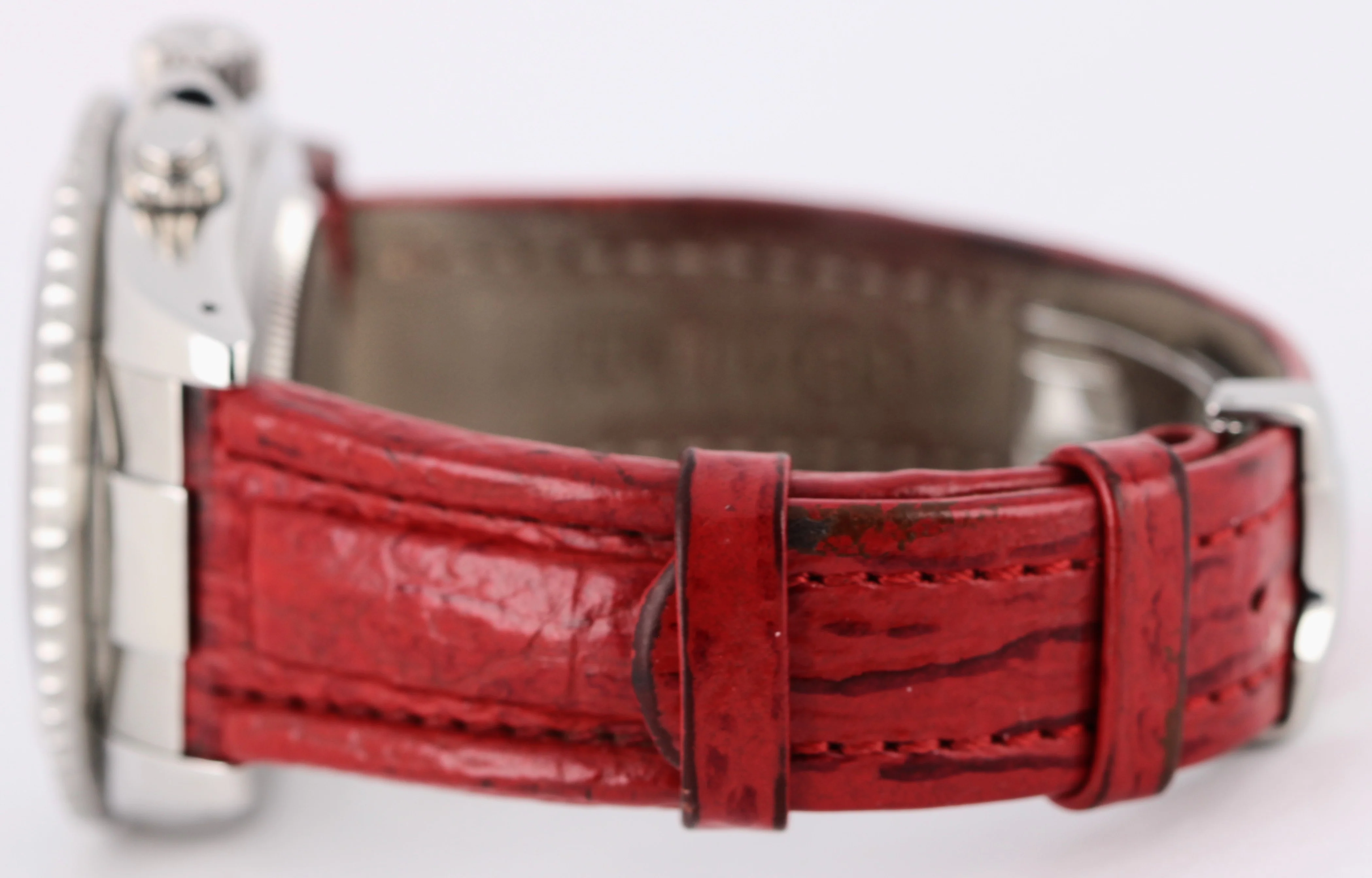 Tudor Prince Date Chronograph TIGER WOODS Steel RED 40mm Leather 79270P Watch - Image 7