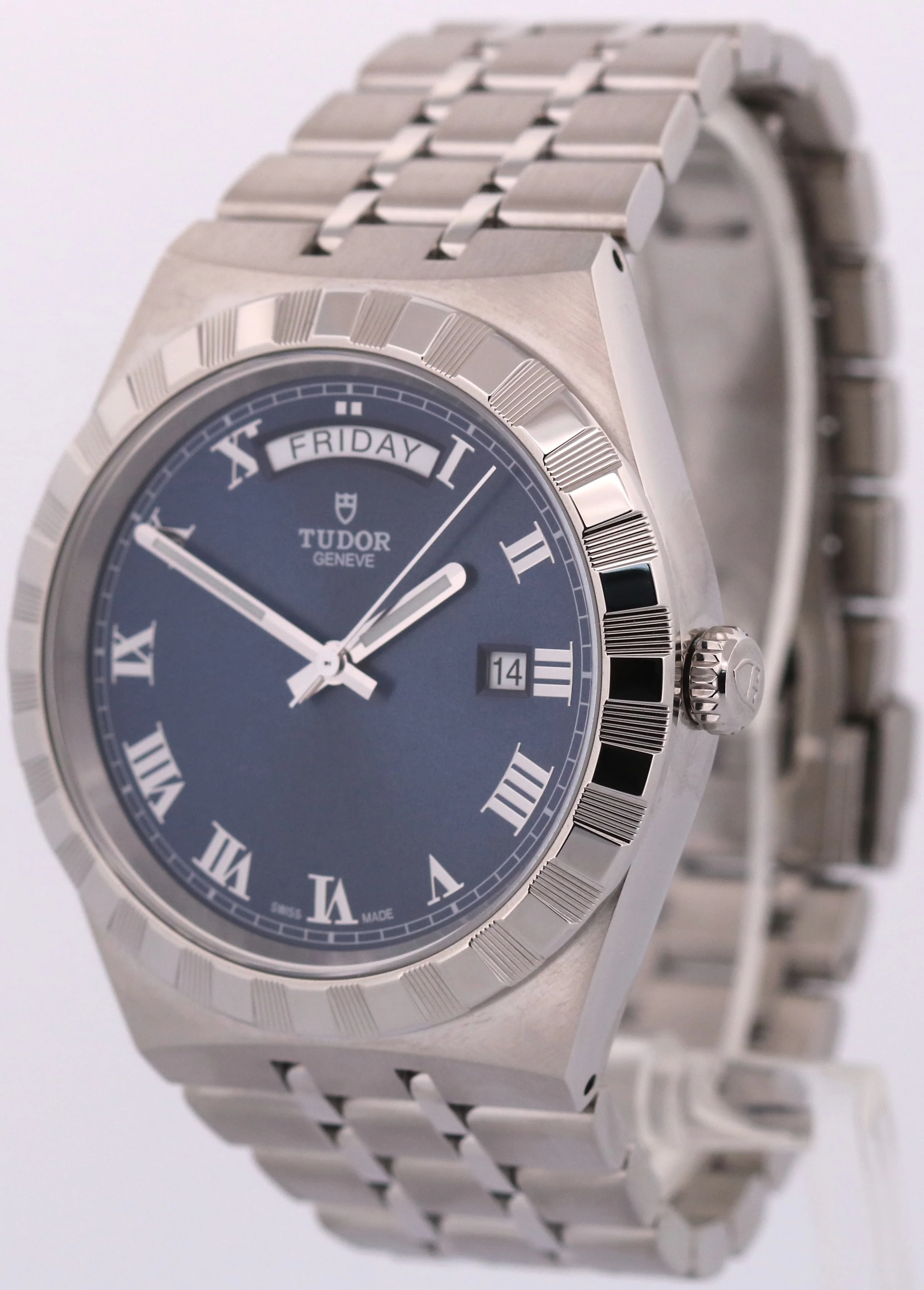 Tudor Royal 41mm BLUE ROMAN Stainless Steel Day-Date 28600 Automatic Watch BOX - Image 3