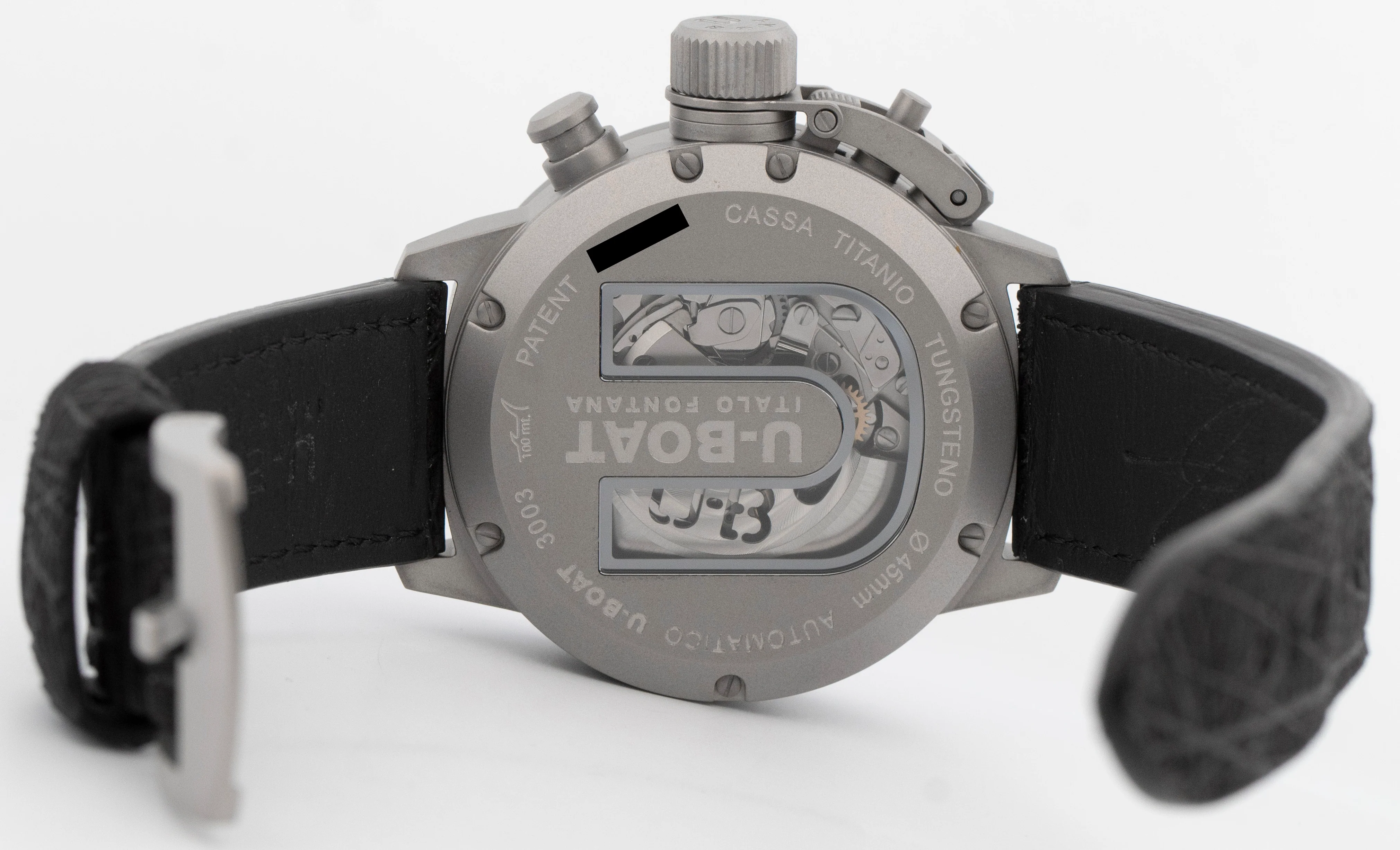 U-Boat Italo Fontana Classico 45 Titanium Tungsten Blue Chronograph 3003 BOX - Image 6