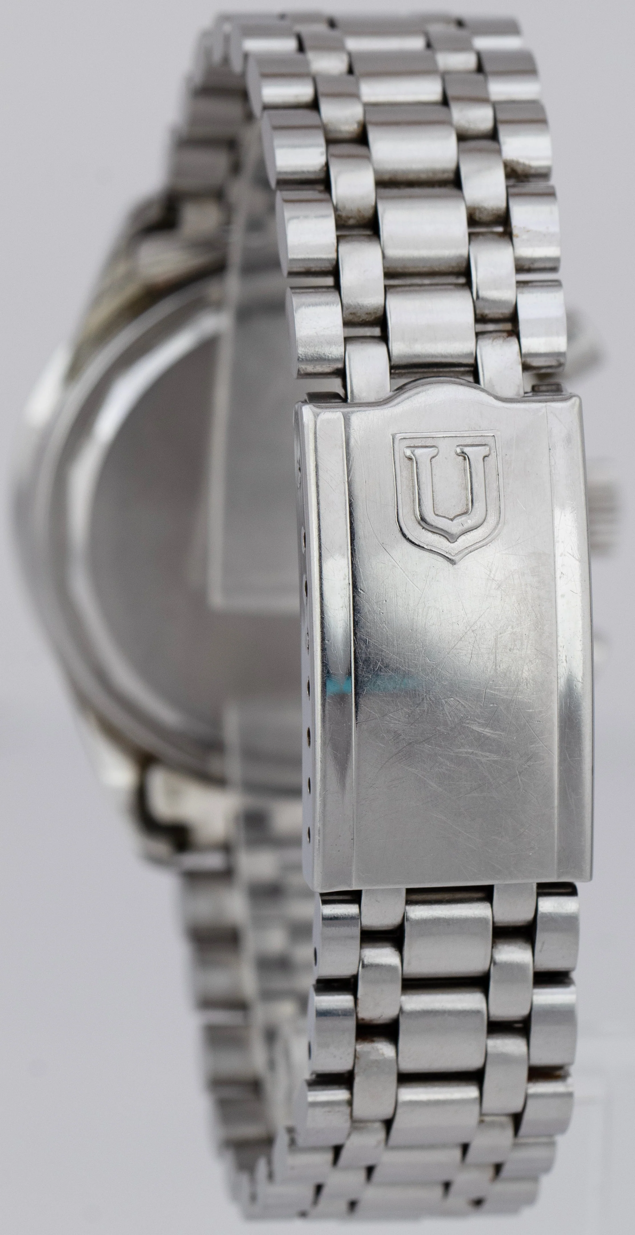 Universal Geneve Compax Nina Rindt Blue Stainless Steel 36mm Watch 885.107 - Image 4