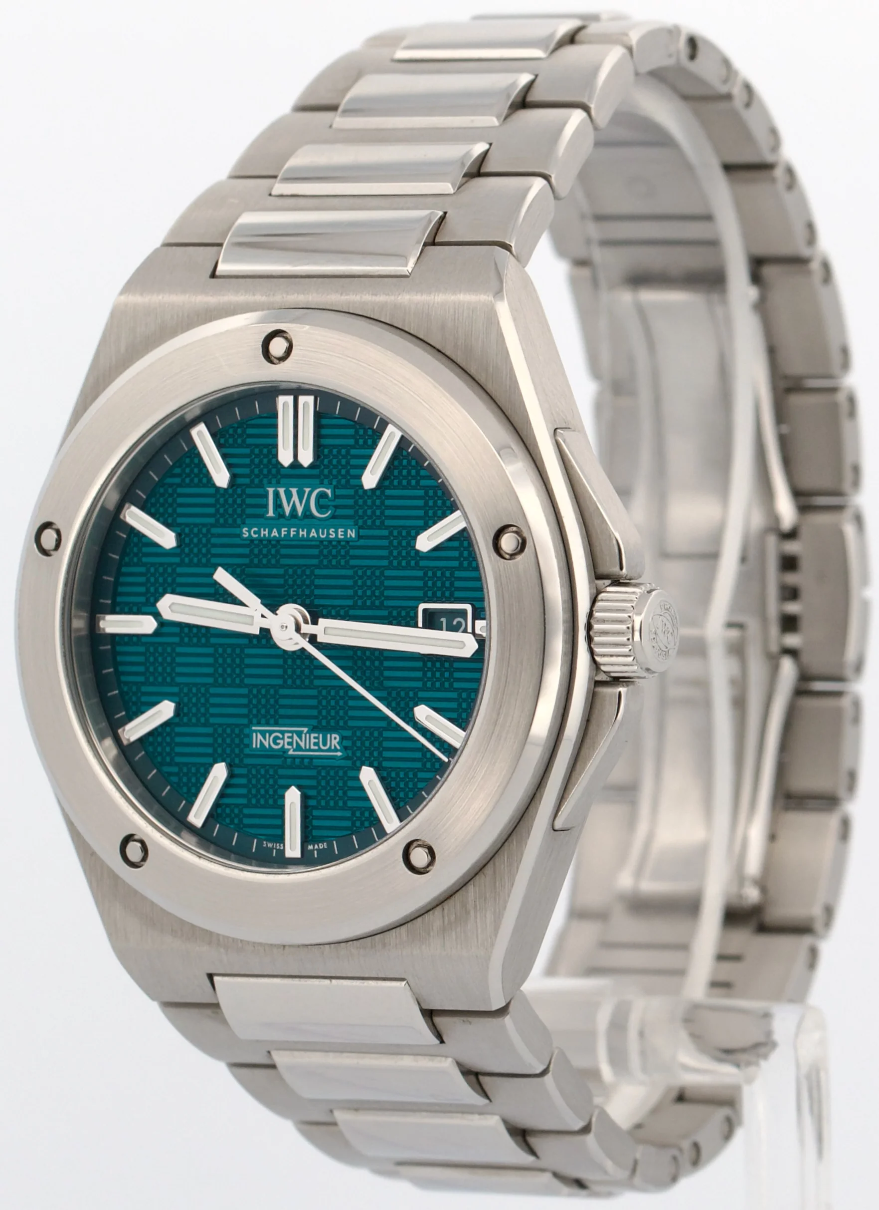 UNPOLISHED 2023 PAPERS IWC Ingenieur Stainless Steel AQUA Teal 40mm IW328903 BOX - Image 3