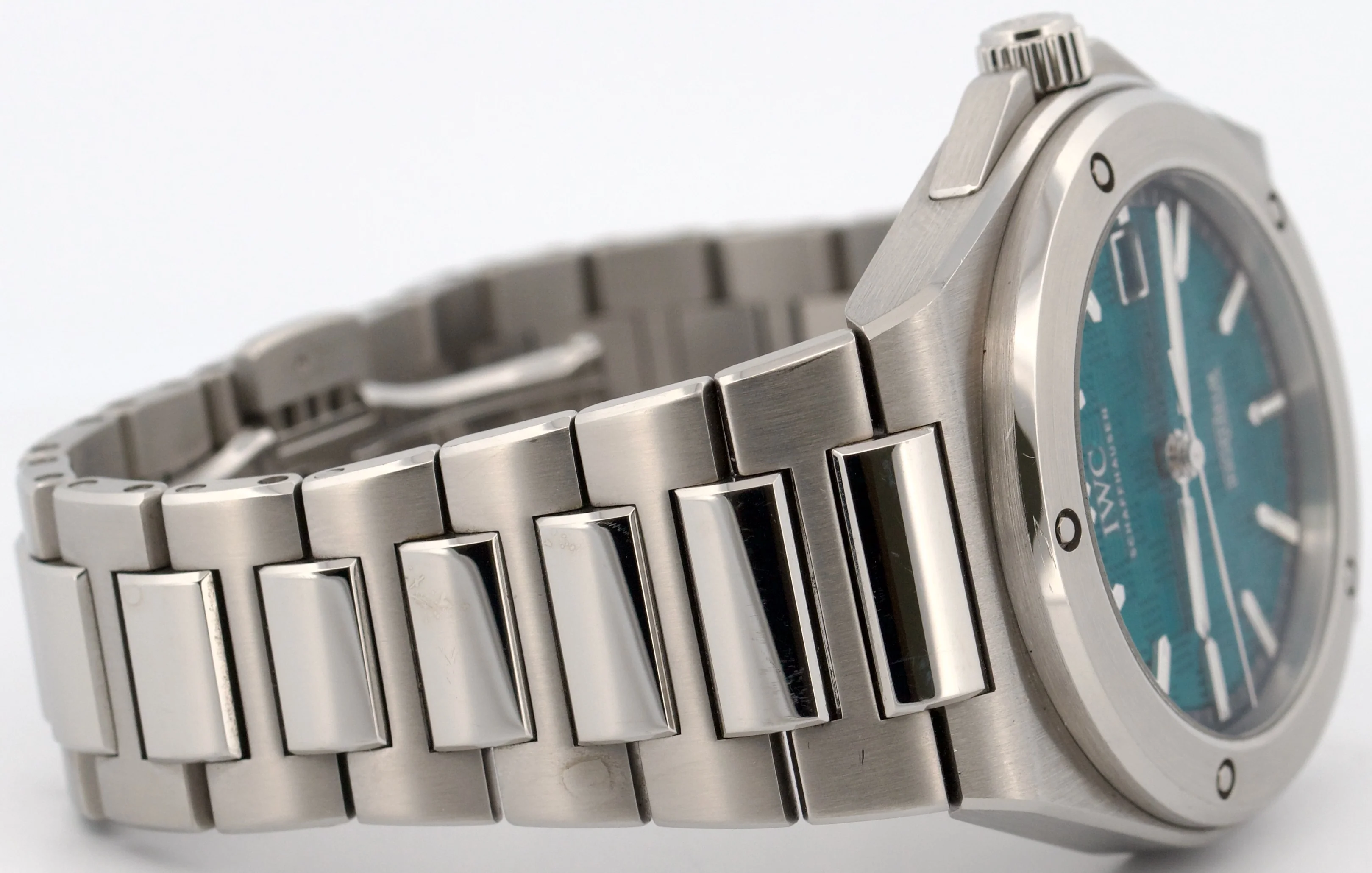 UNPOLISHED 2023 PAPERS IWC Ingenieur Stainless Steel AQUA Teal 40mm IW328903 BOX - Image 8
