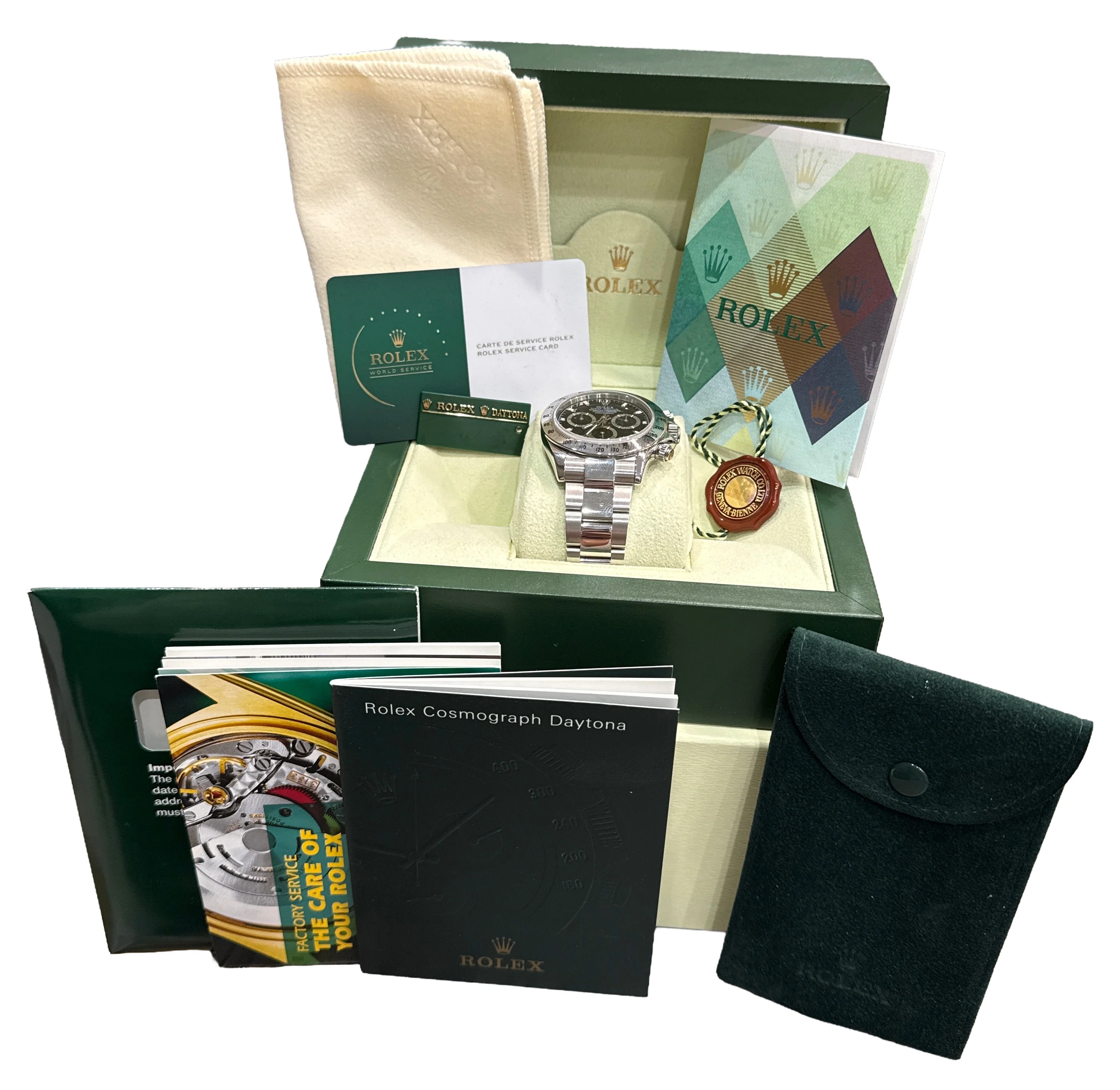 UNPOLISHED 2024 RSC PAPERS Rolex Daytona Cosmograph BLACK Steel 40mm 116520 BOX - Image 2