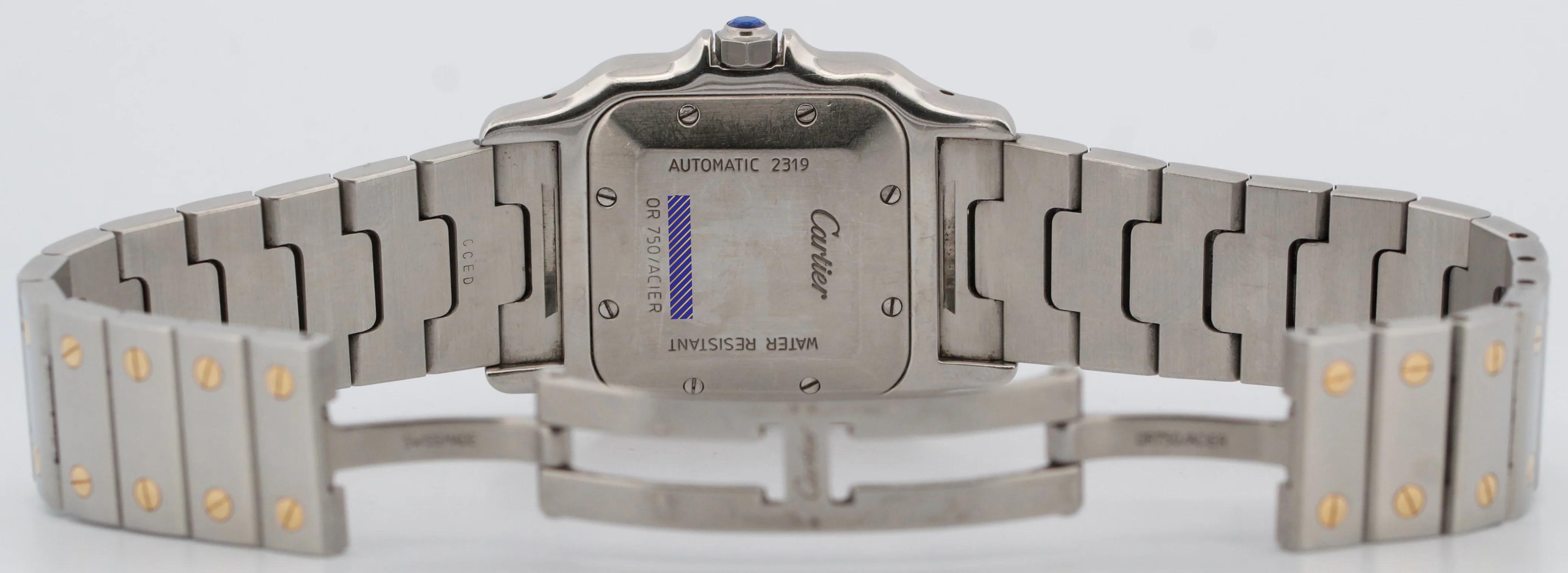 UNPOLISHED Cartier Santos Galbee 29mm IVORY 18K Steel Automatic 2319 W20041C4 - Image 10