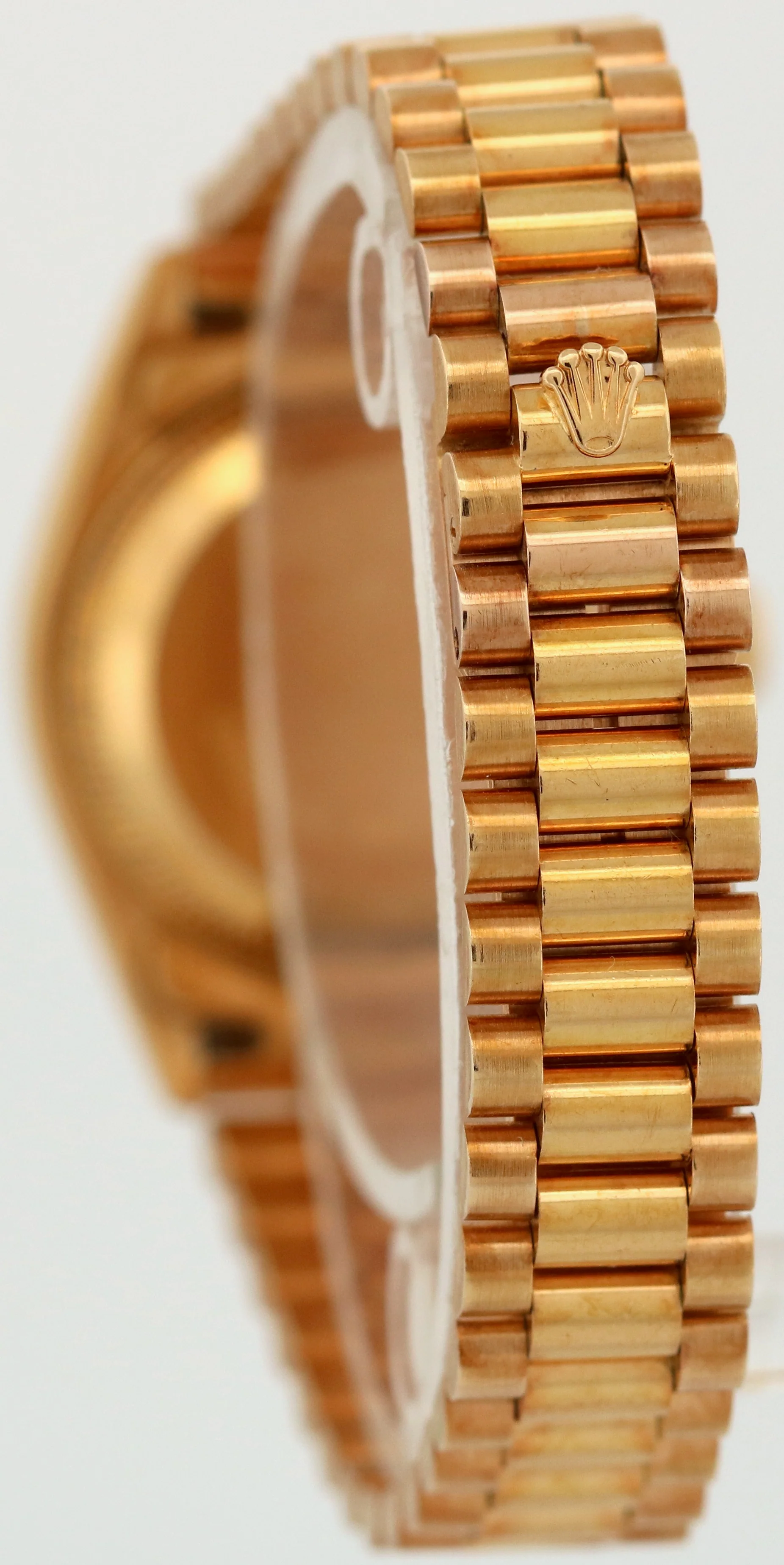UNPOLISHED Ladies Rolex DateJust President 26mm CHAMPAGNE TAPESTRY 18K 69178 - Image 5