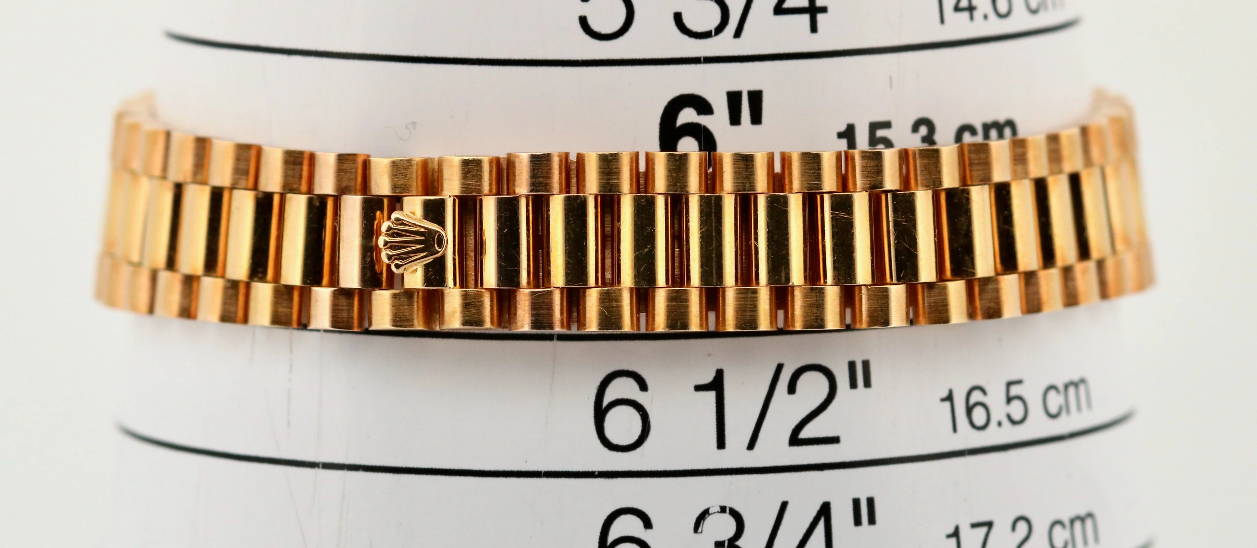 UNPOLISHED Ladies Rolex DateJust President 26mm CHAMPAGNE TAPESTRY 18K 69178 - Image 9