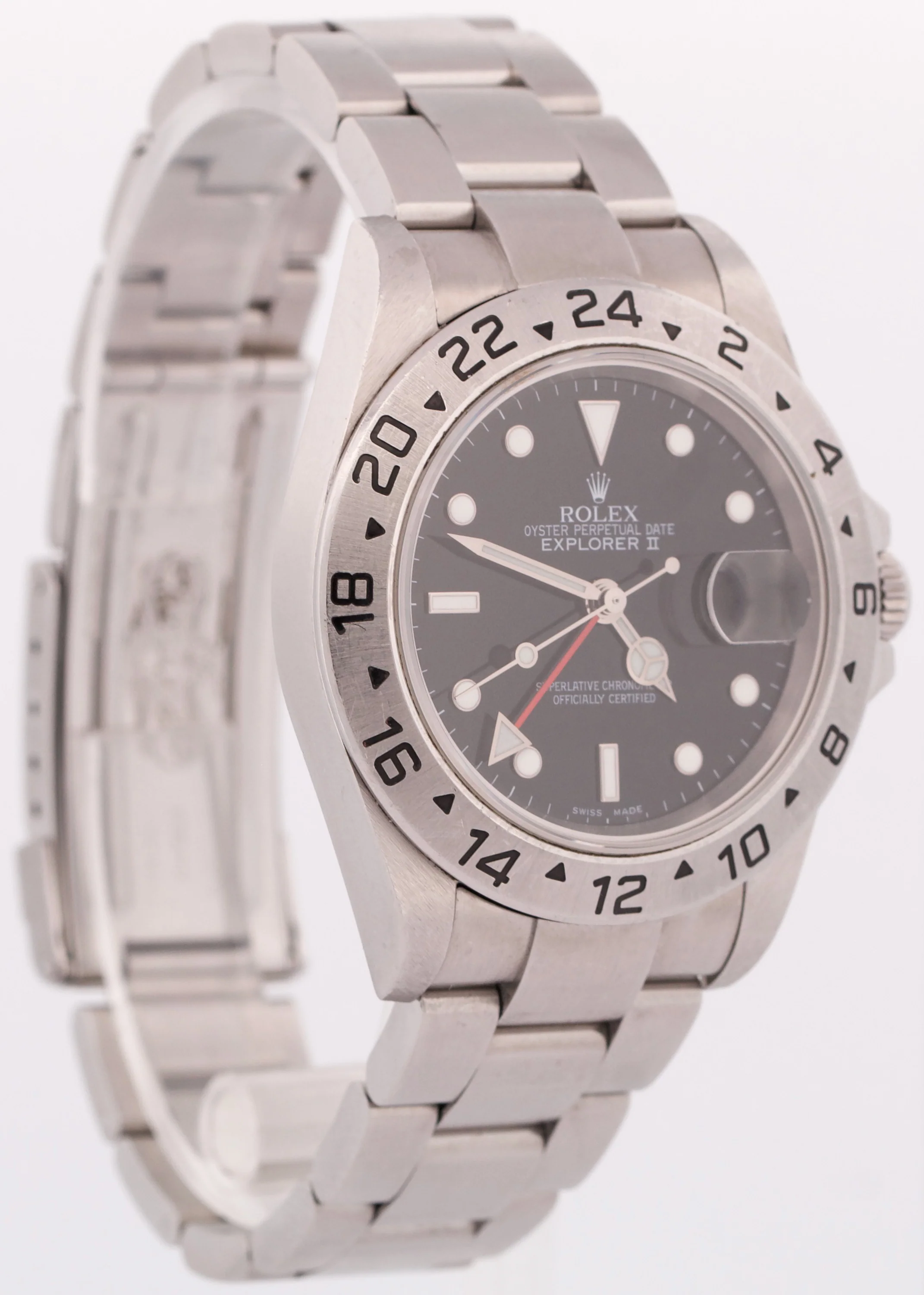 UNPOLISHED PAPERS Rolex Explorer II 40mm BLACK Steel GMT Date Watch 16570 BOX - Image 4