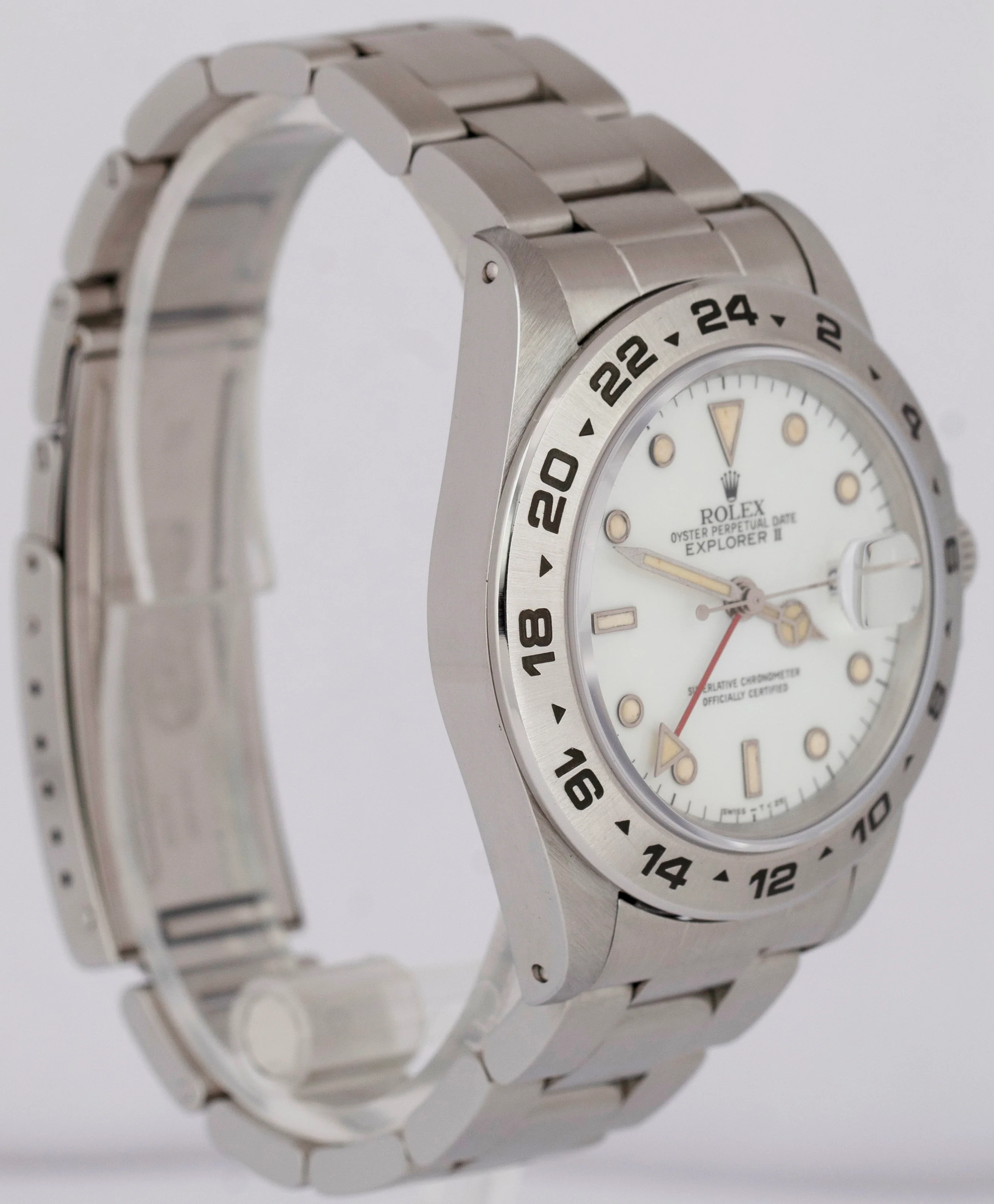 PAPERS Rolex Explorer II White Patina Stainless Steel 40mm Watch 16550 BOX - Image 4