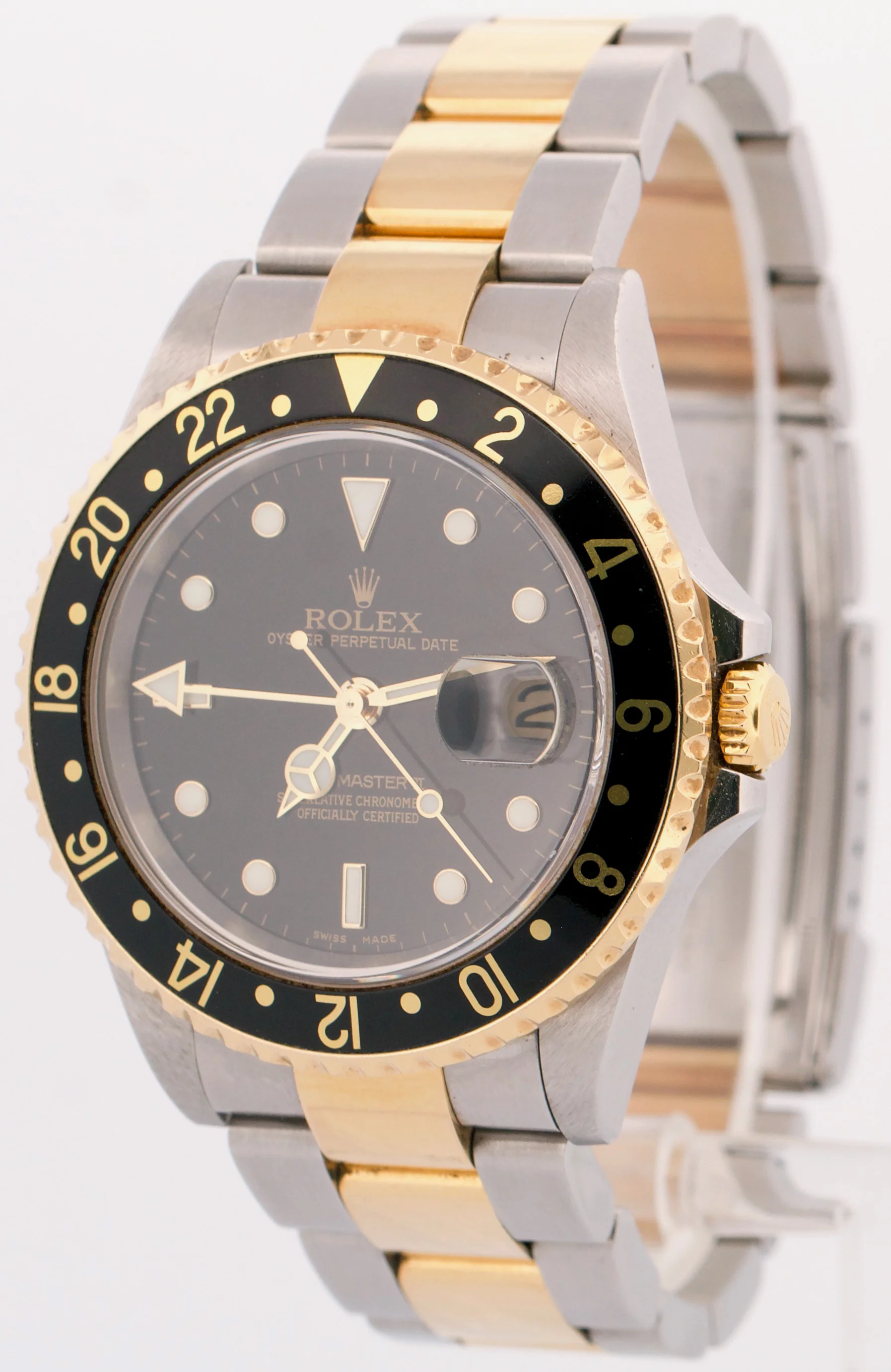UNPOLISHED PAPERS Rolex GMT-Master II BLACK 18K Gold Steel OYSTER 40mm 16713 BOX - Image 3