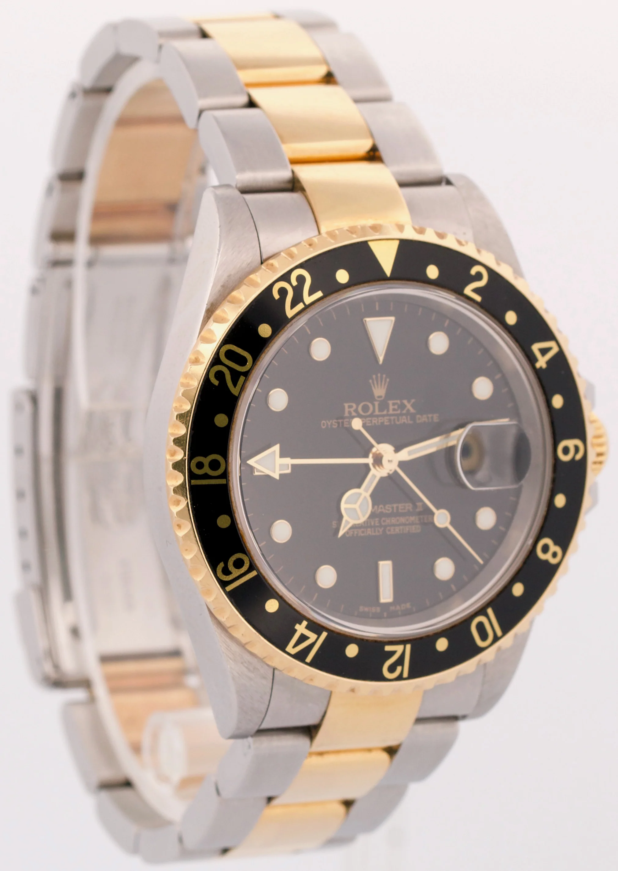 UNPOLISHED PAPERS Rolex GMT-Master II BLACK 18K Gold Steel OYSTER 40mm 16713 BOX - Image 4