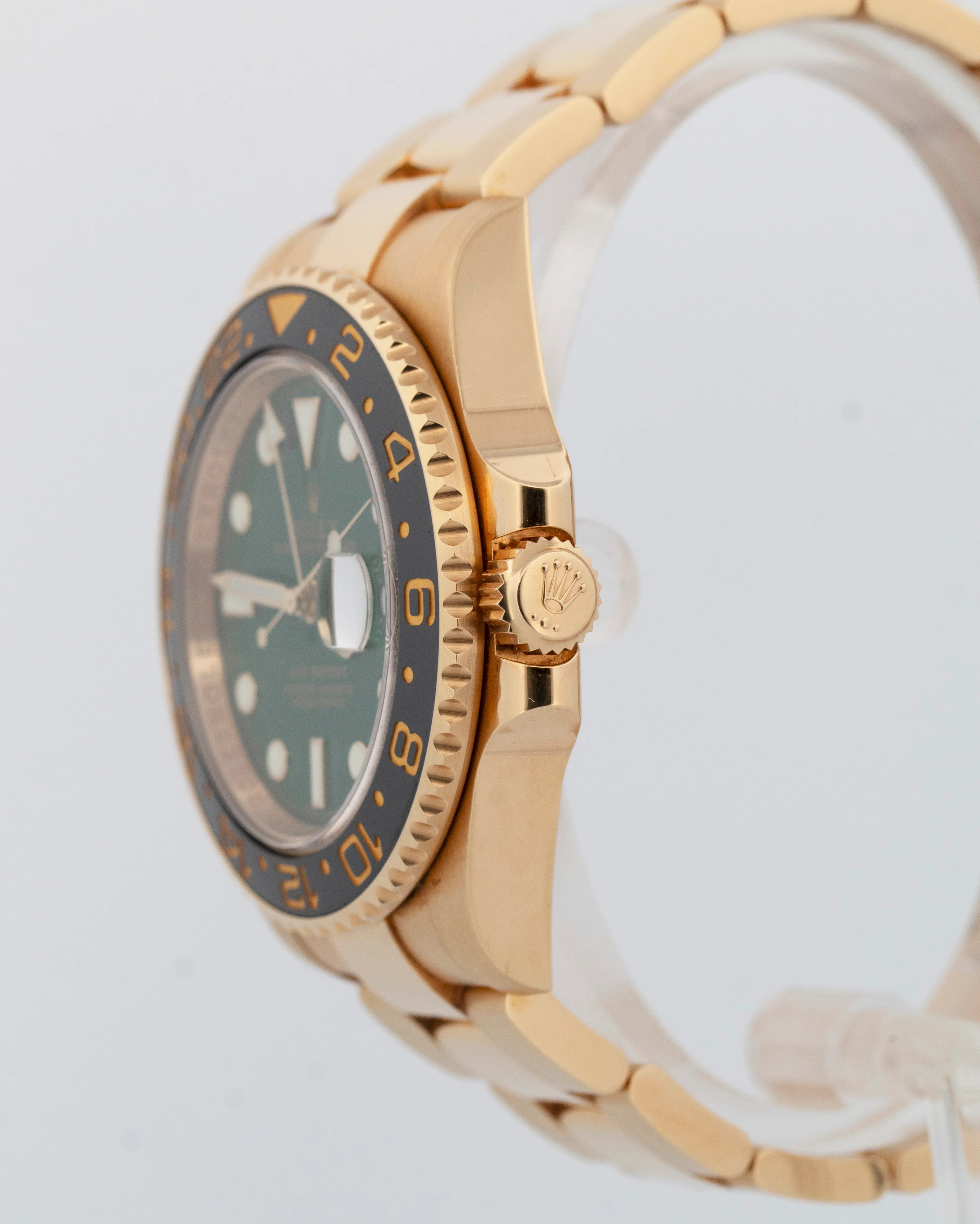 UNPOLISHED PAPERS Rolex GMT-Master II GREEN 18K Yellow Gold 40mm 116718 BOX - Image 3