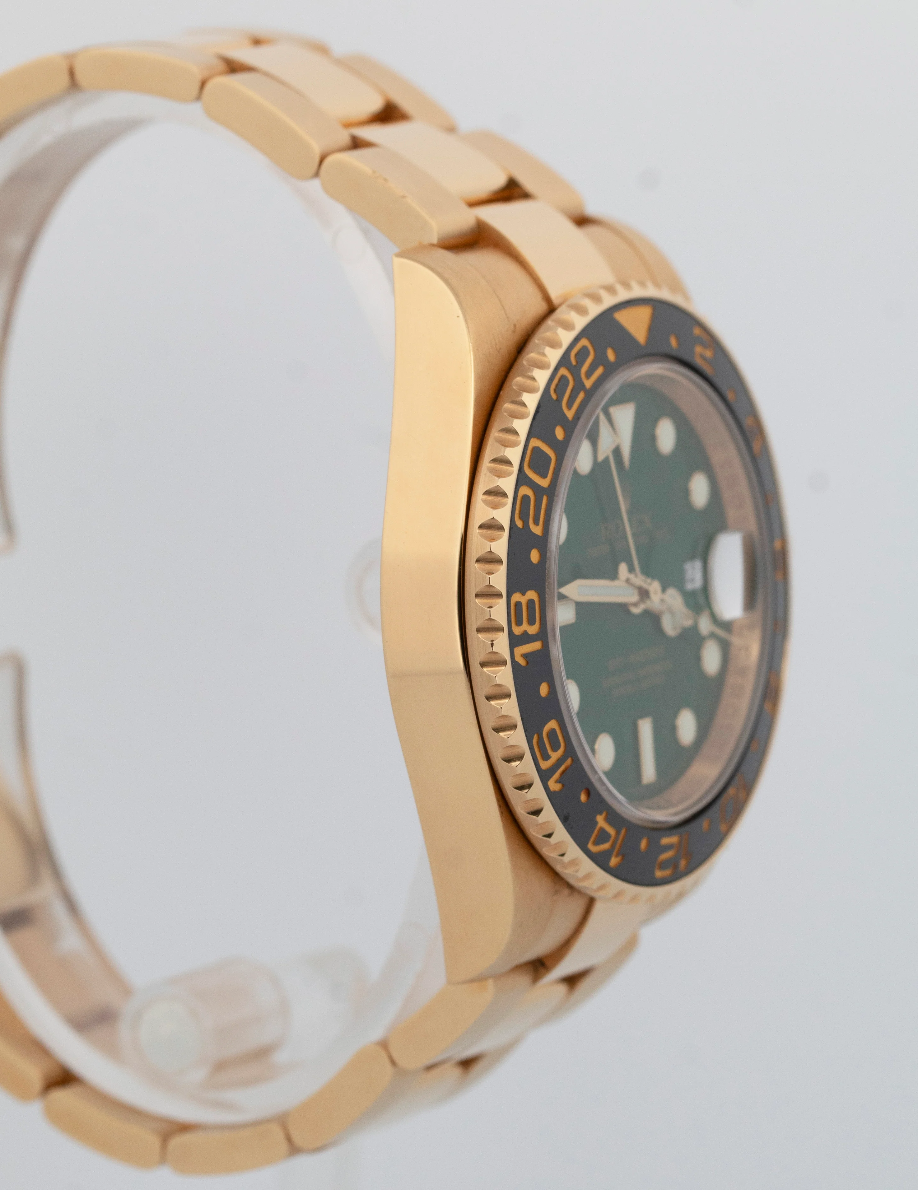 UNPOLISHED PAPERS Rolex GMT-Master II GREEN 18K Yellow Gold 40mm 116718 BOX - Image 4