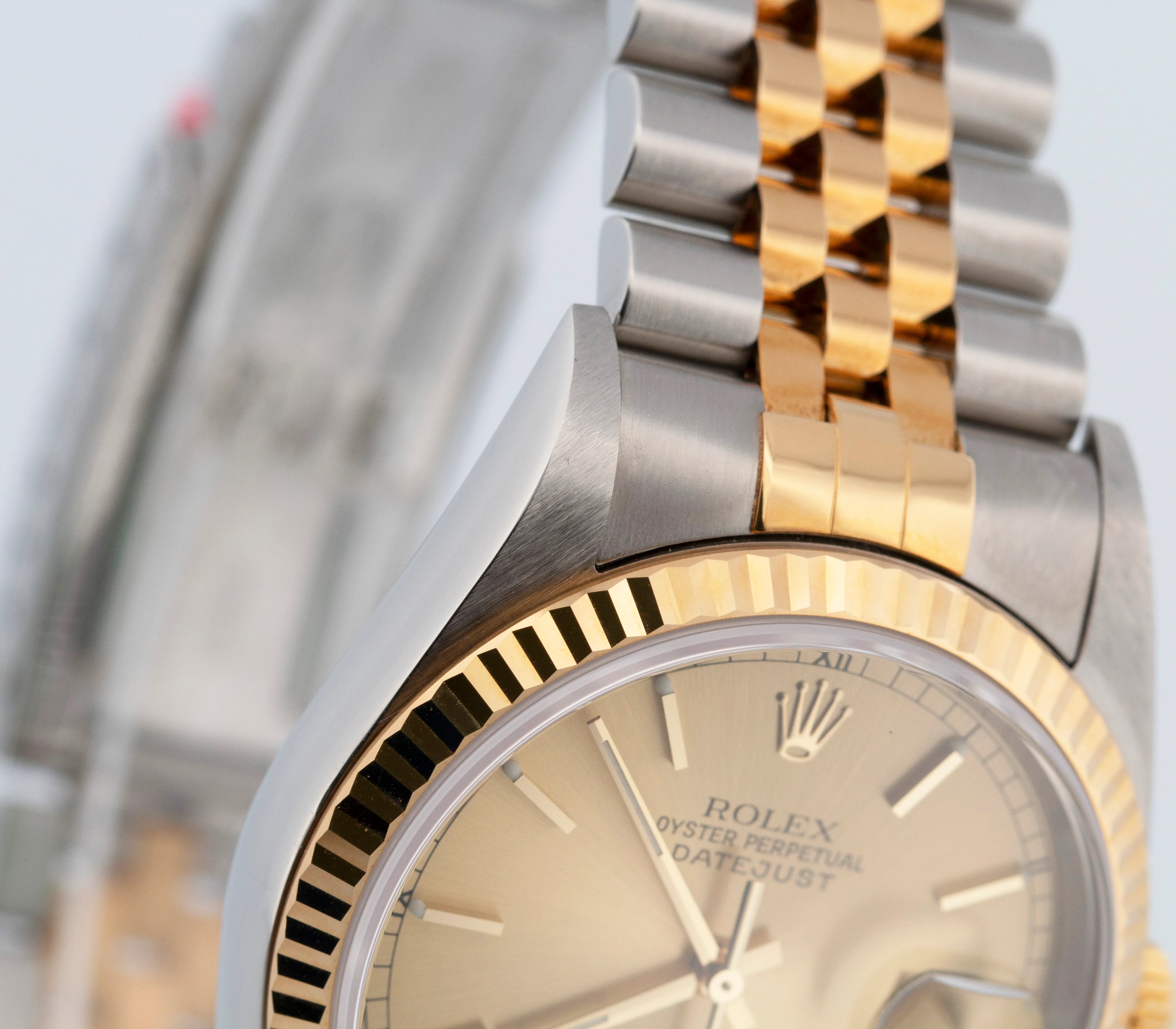 UNPOLISHED Rolex DateJust 36mm Champagne Jubilee 18K Gold JUBILEE 16233 Watch - Image 6