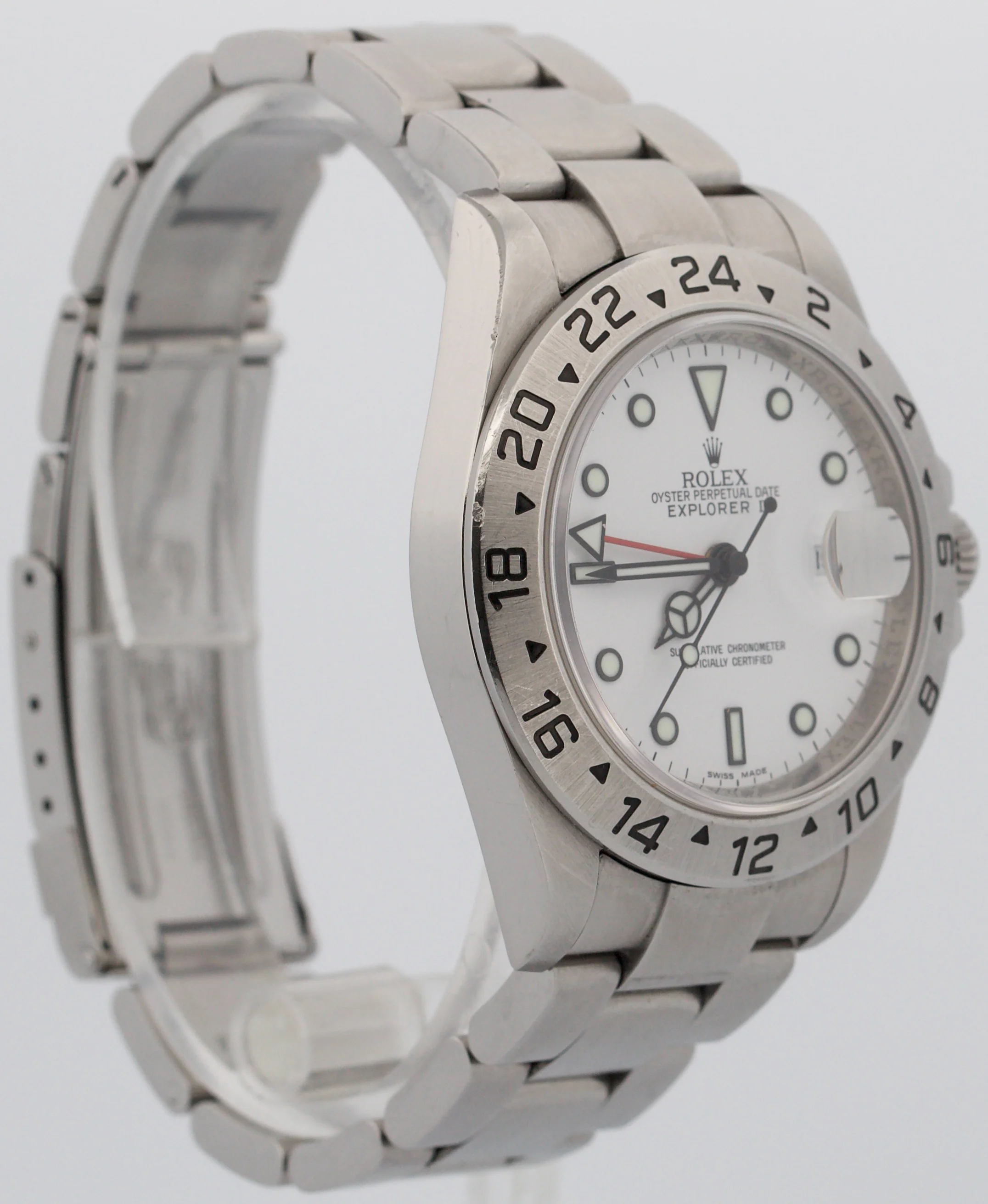 UNPOLISHED Rolex Explorer II 40mm WHITE 3168 Steel No-Holes REHAUT 16570 Watch - Image 4