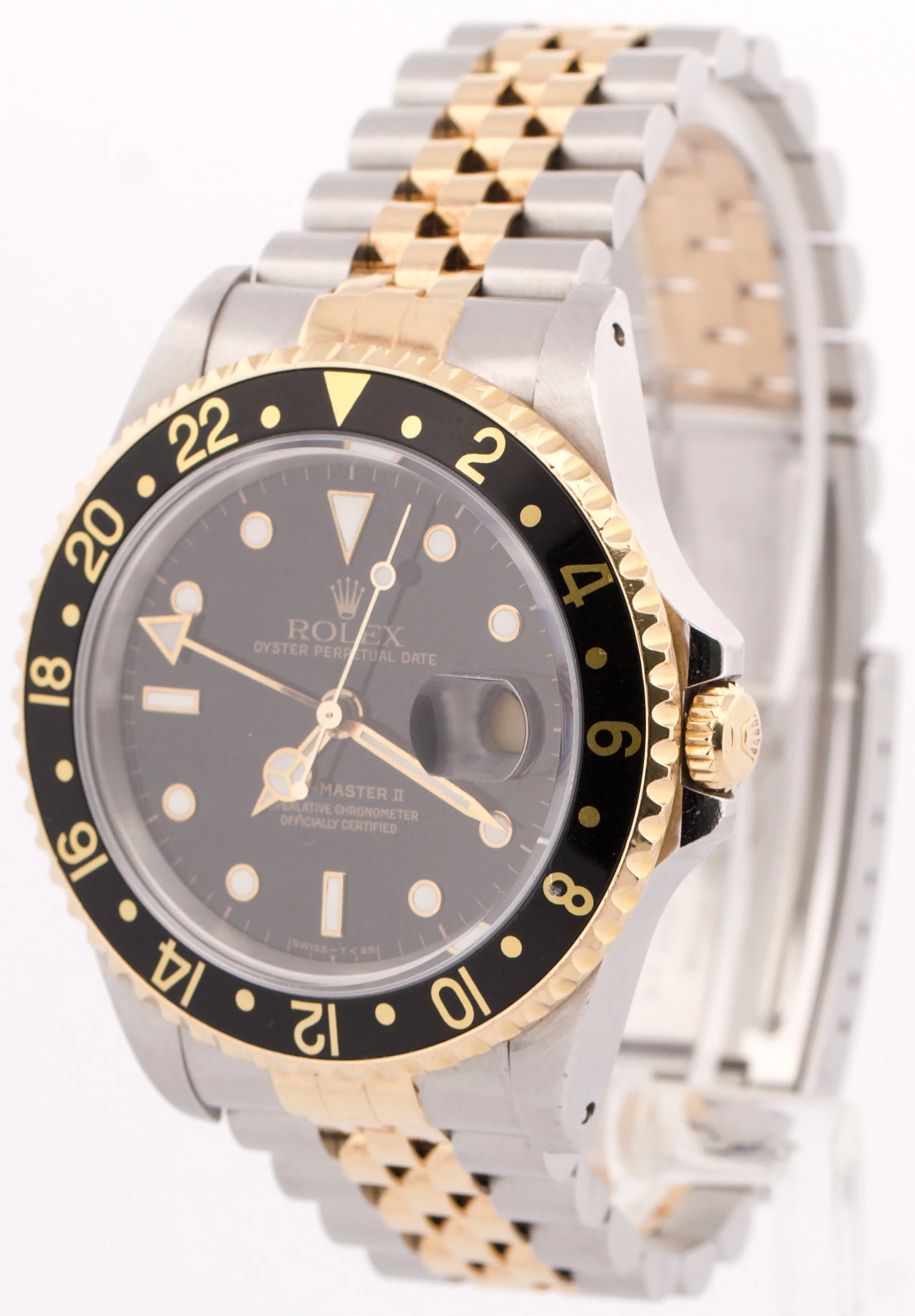 UNPOLISHED Rolex GMT-Master II BLACK 18K Gold Steel JUBILEE 40mm 16713 BOX - Image 3