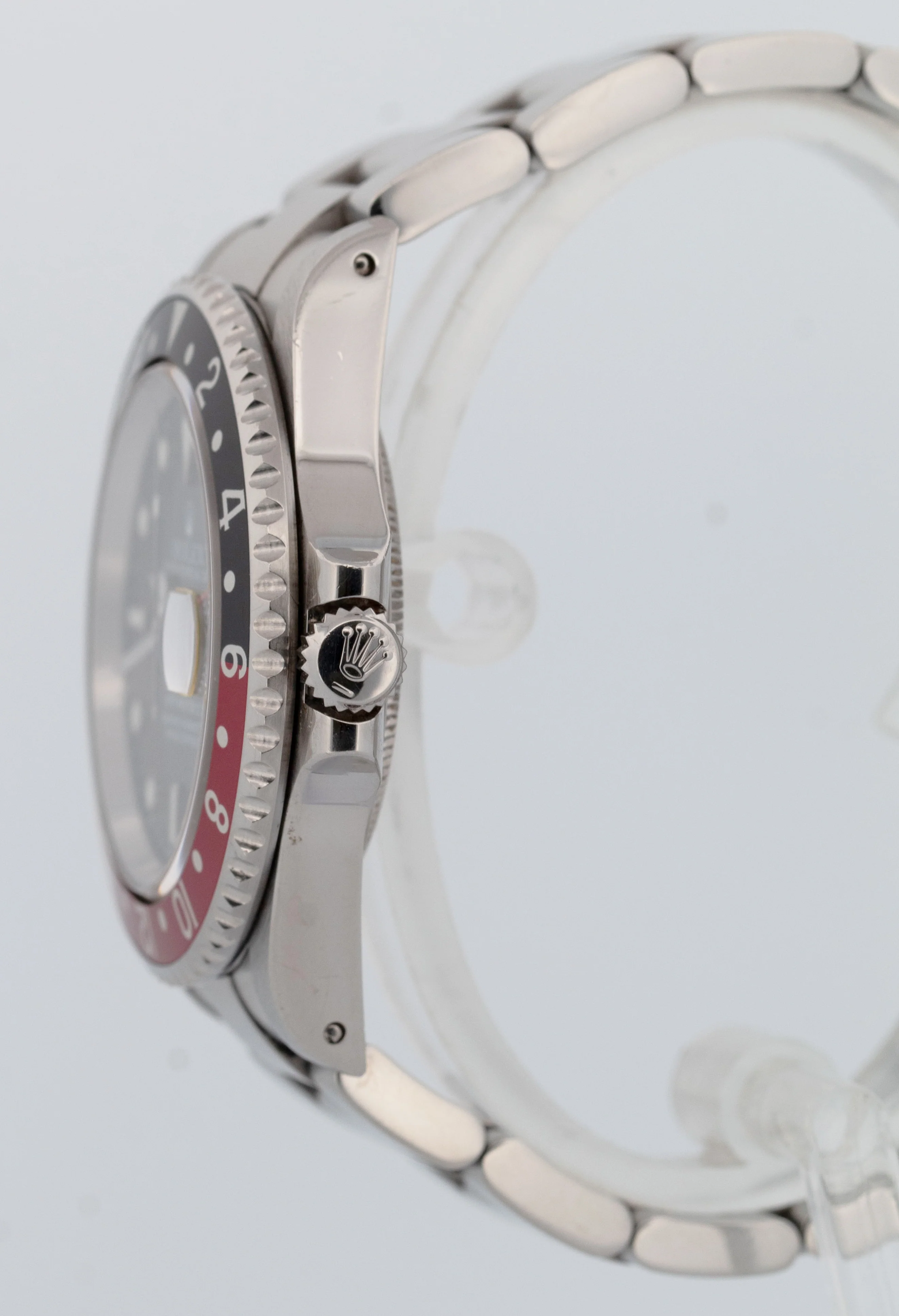UNPOLISHED Rolex GMT-Master II COKE Red Black Stainless Steel 40mm Watch 16710 - Image 3