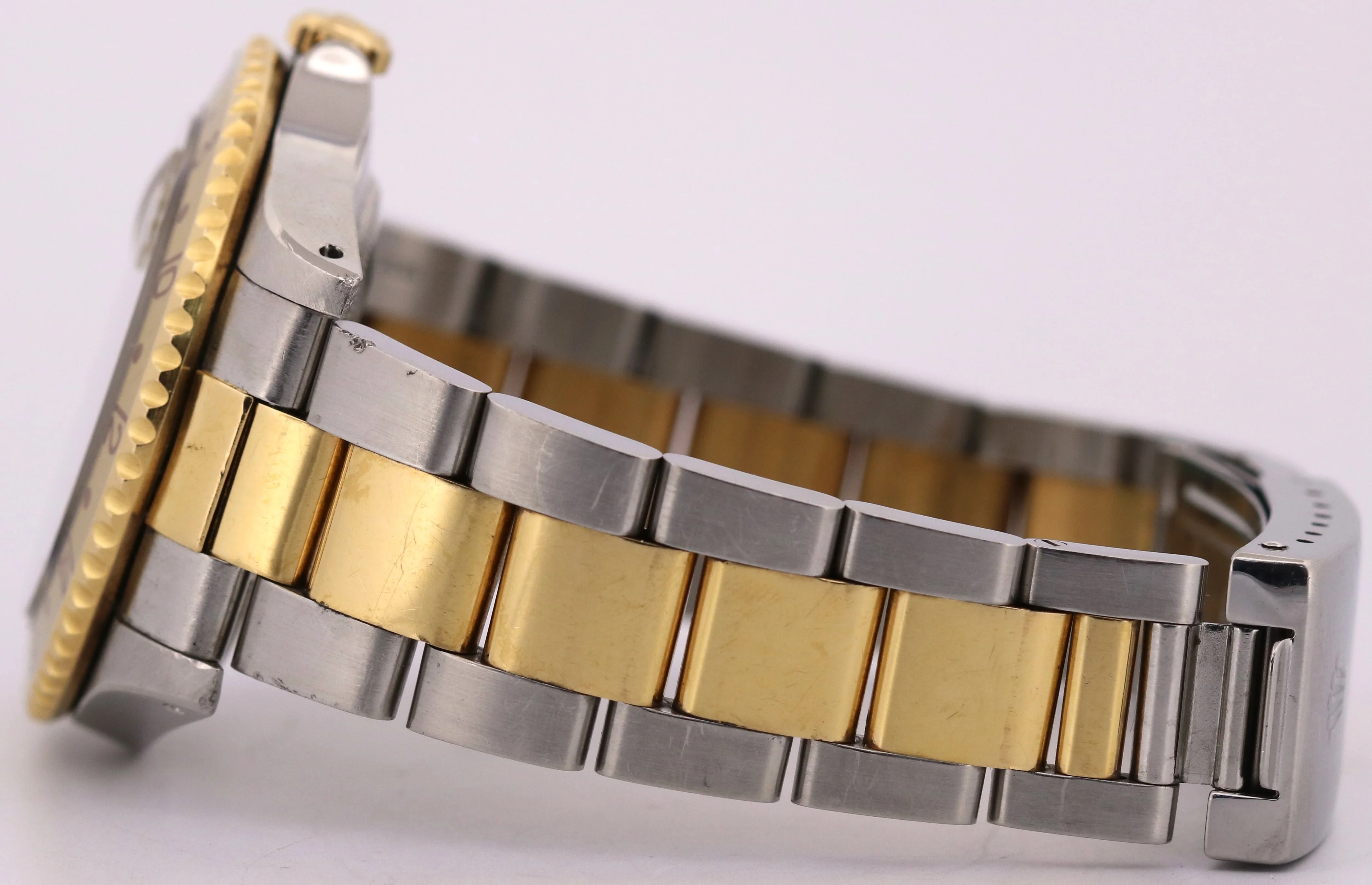 UNPOLISHED Rolex GMT-Master II ROOT BEER 18K Gold Steel Brown OYSTER Watch 16713 - Image 7