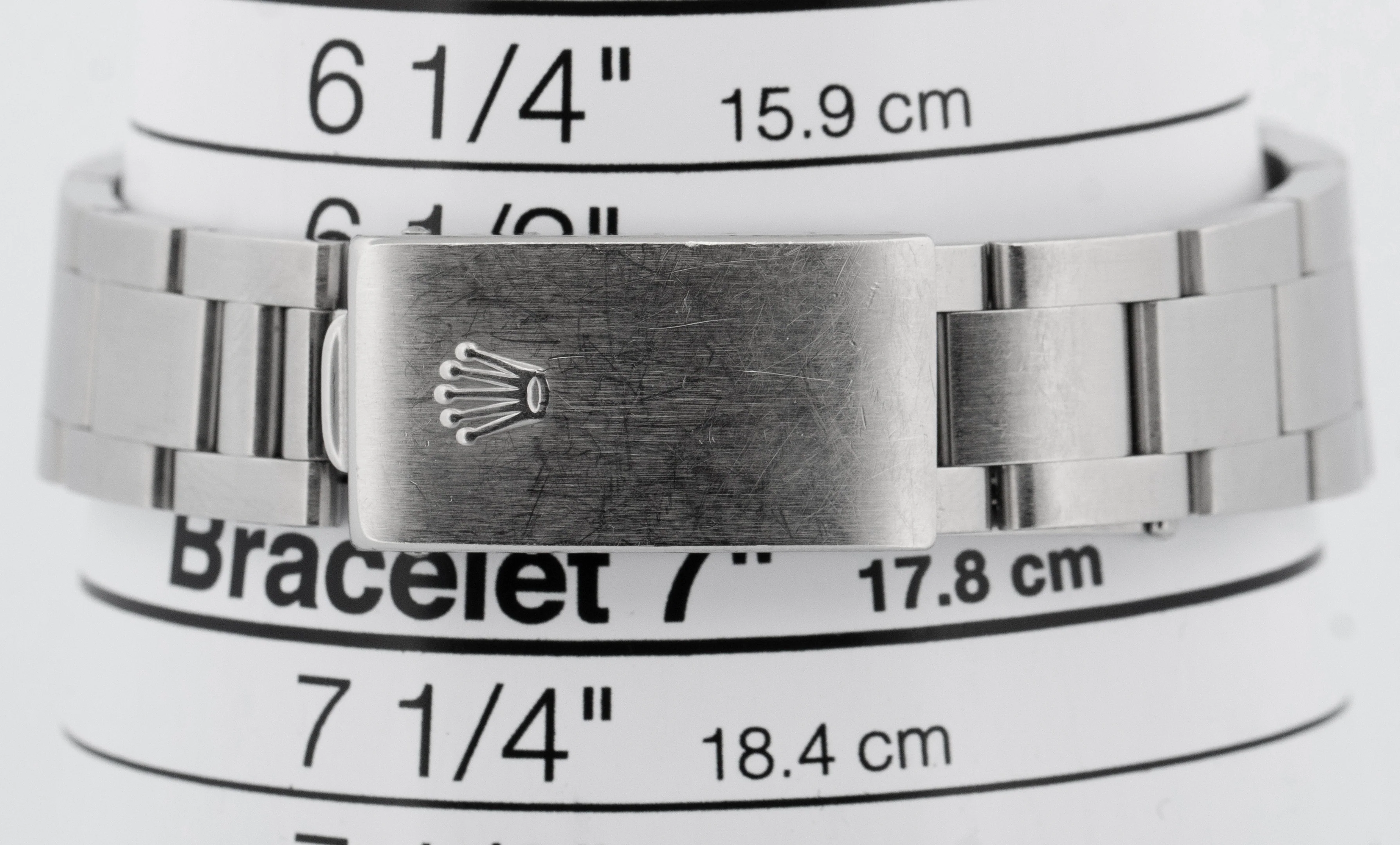 UNPOLISHED Rolex Oyster Perpetual Air-King Silver Steel DOMINOS 34mm 14000 BOX - Image 8