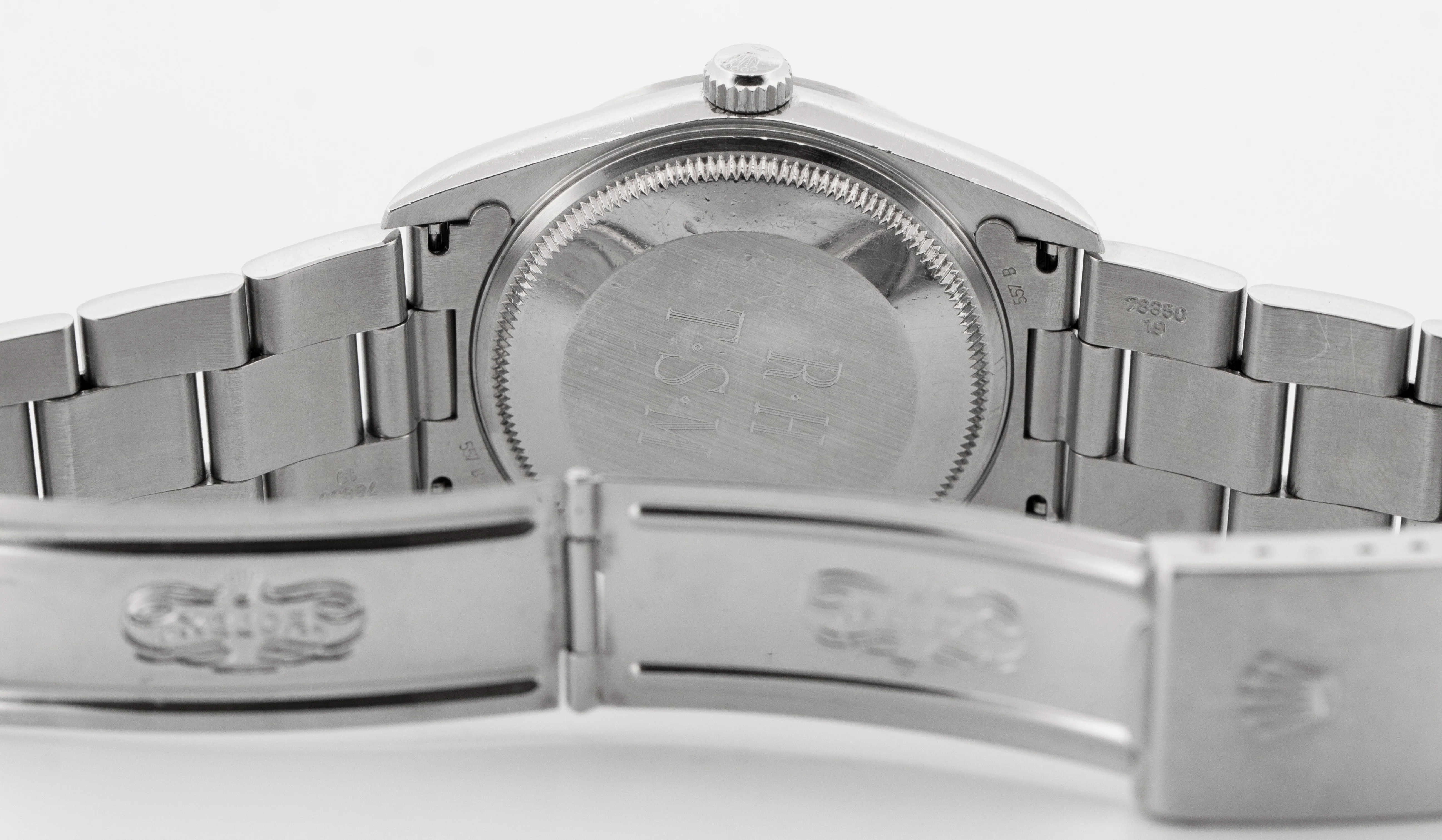 UNPOLISHED Rolex Oyster Perpetual Air-King Silver Steel DOMINOS 34mm 14000 BOX - Image 9