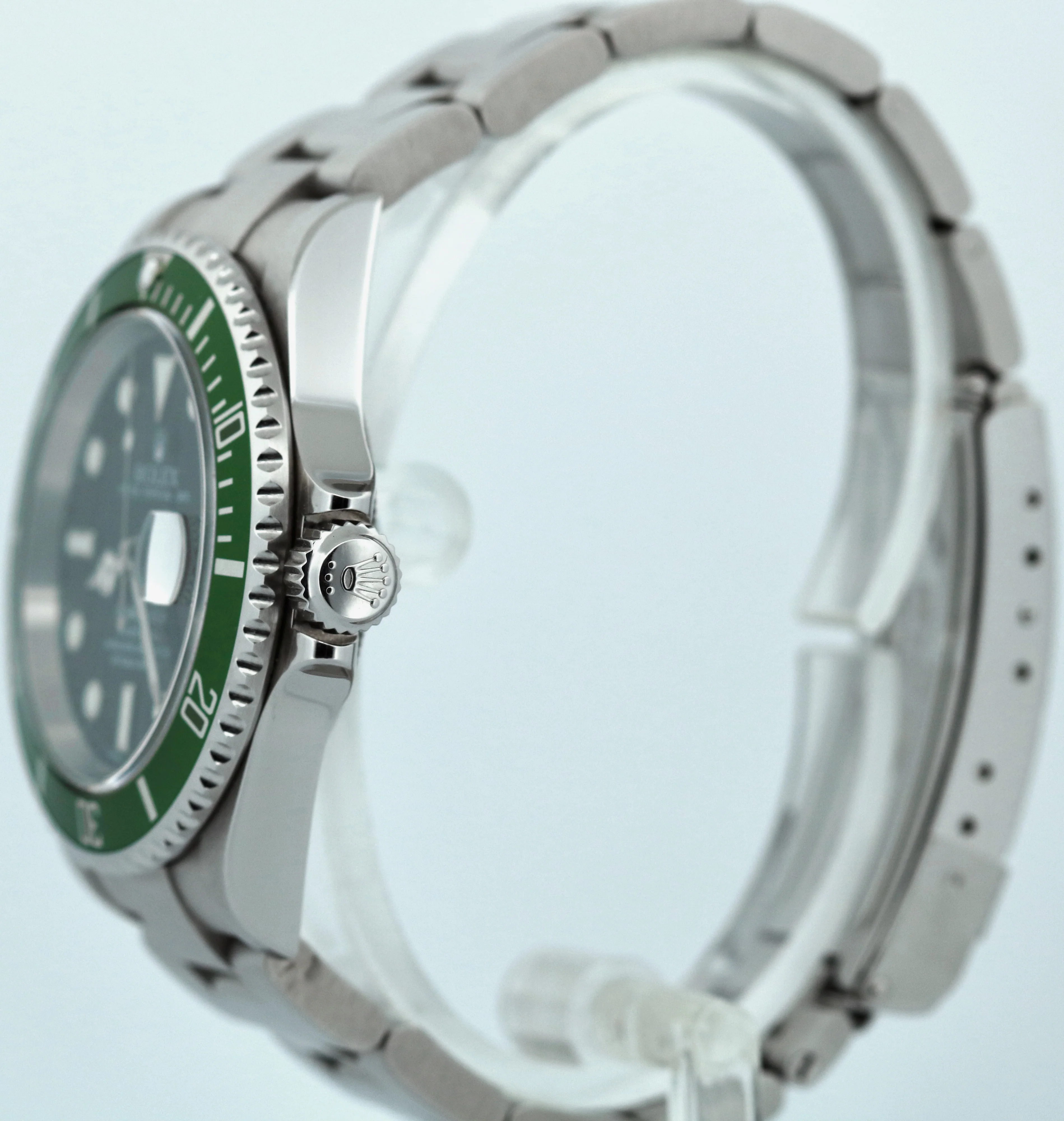 UNPOLISHED FLAT 4 Rolex Submariner Date 40mm KERMIT Green Stainless 16610 LV - Image 9