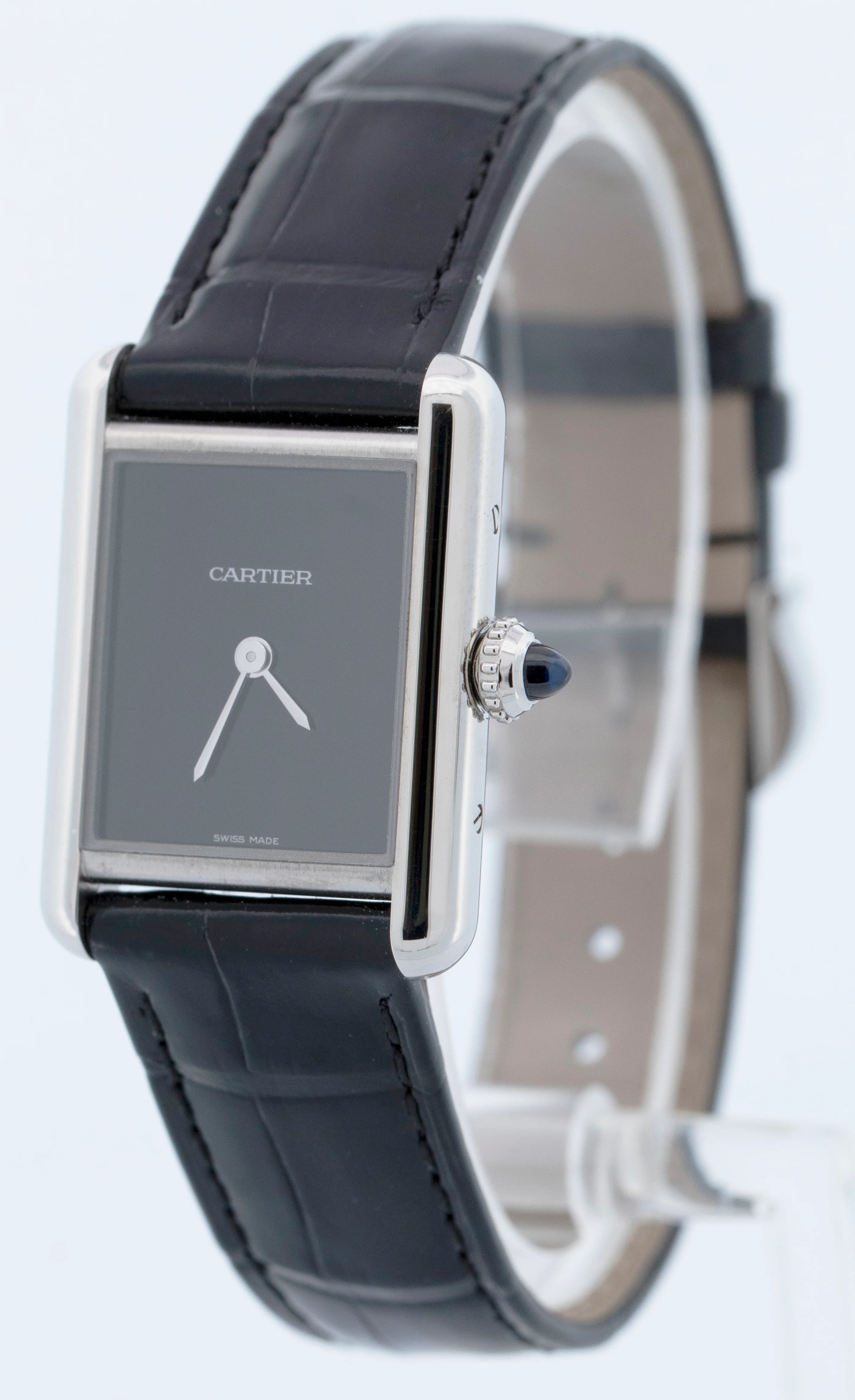 UNWORN 2024 PAPERS Cartier Tank Must 22mm WSTA0071 4322 Black Leather Watch BOX - Image 3