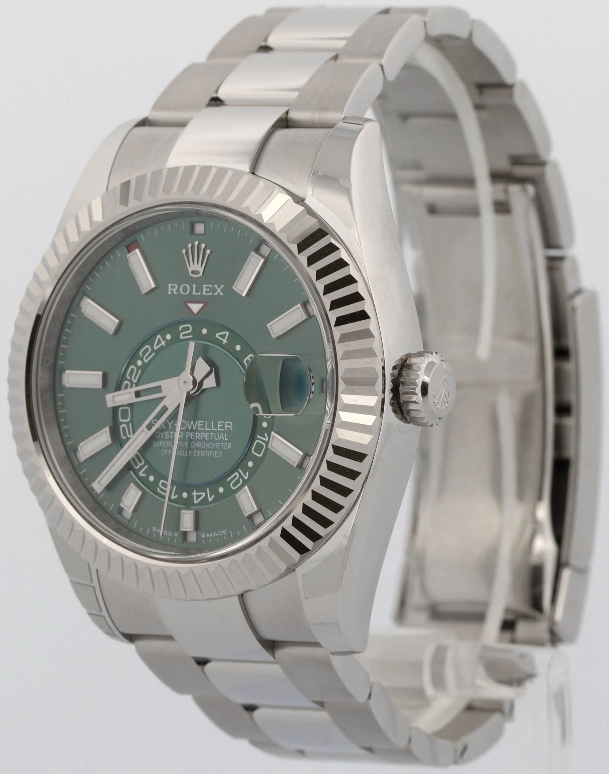 UNWORN NOV 2025 PAPERS Rolex Sky-Dweller GREEN Oyster 18K 42mm 336934 Watch BOX - Image 3