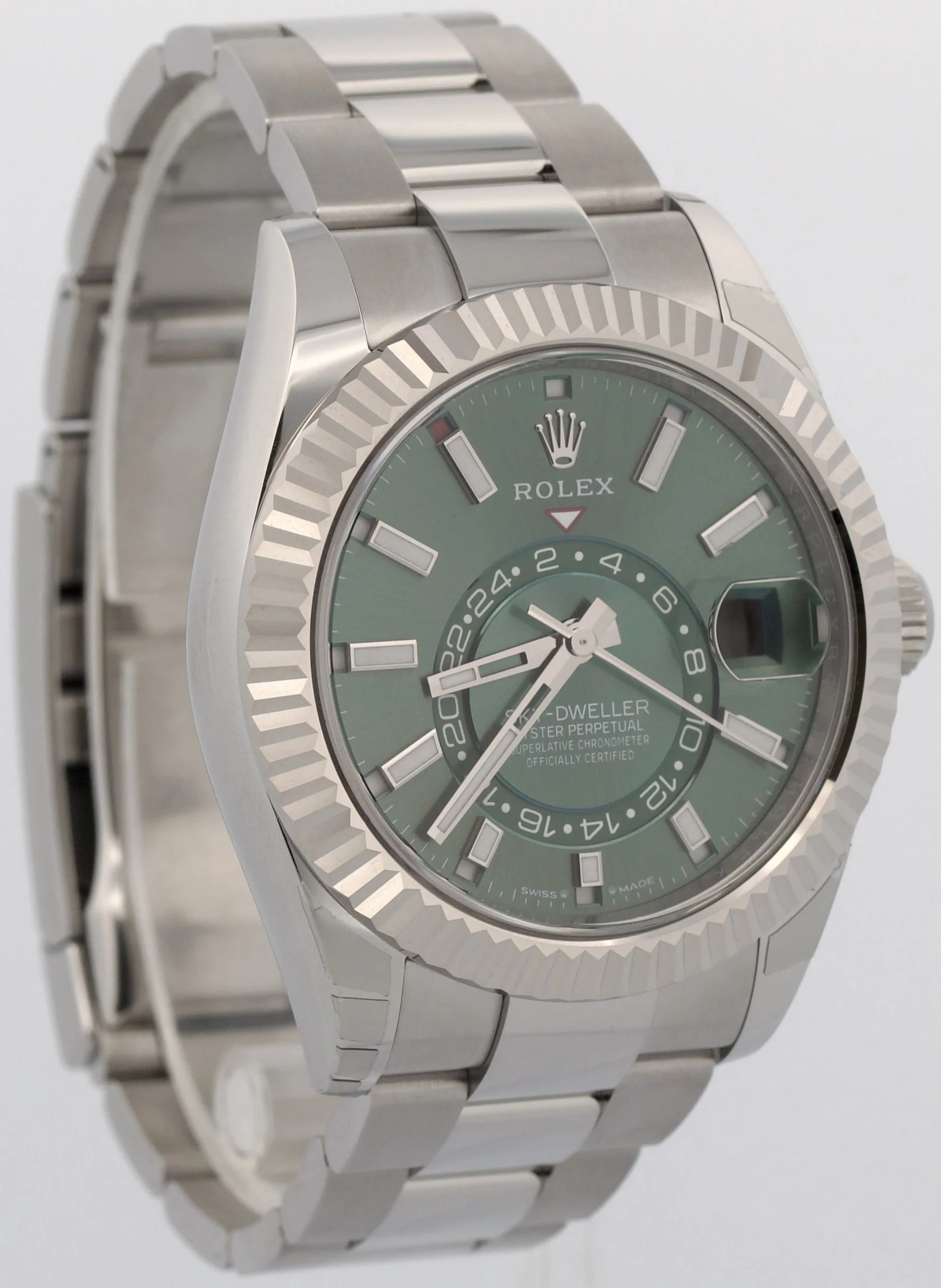 UNWORN NOV 2025 PAPERS Rolex Sky-Dweller GREEN Oyster 18K 42mm 336934 Watch BOX - Image 4
