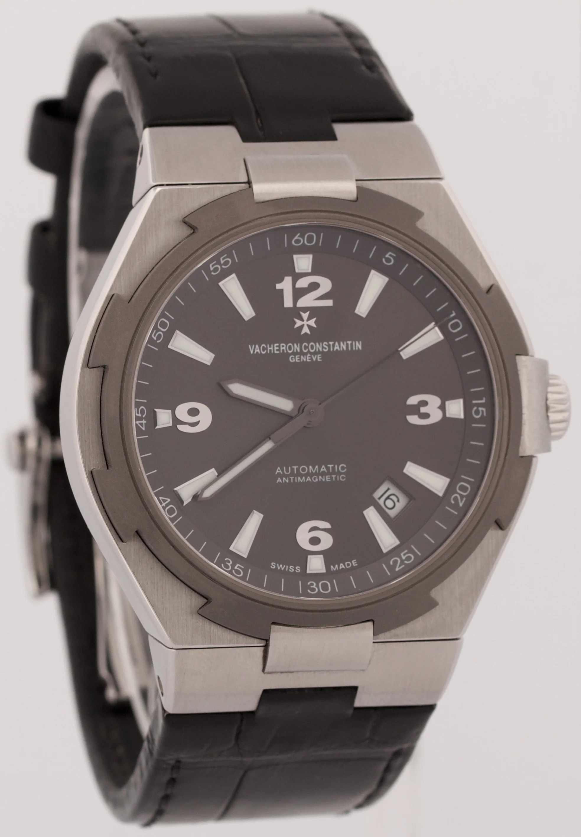 Vacheron Constantin Overseas Stainless Steel GRAY 42mm 47040 Leather Watch - Image 4