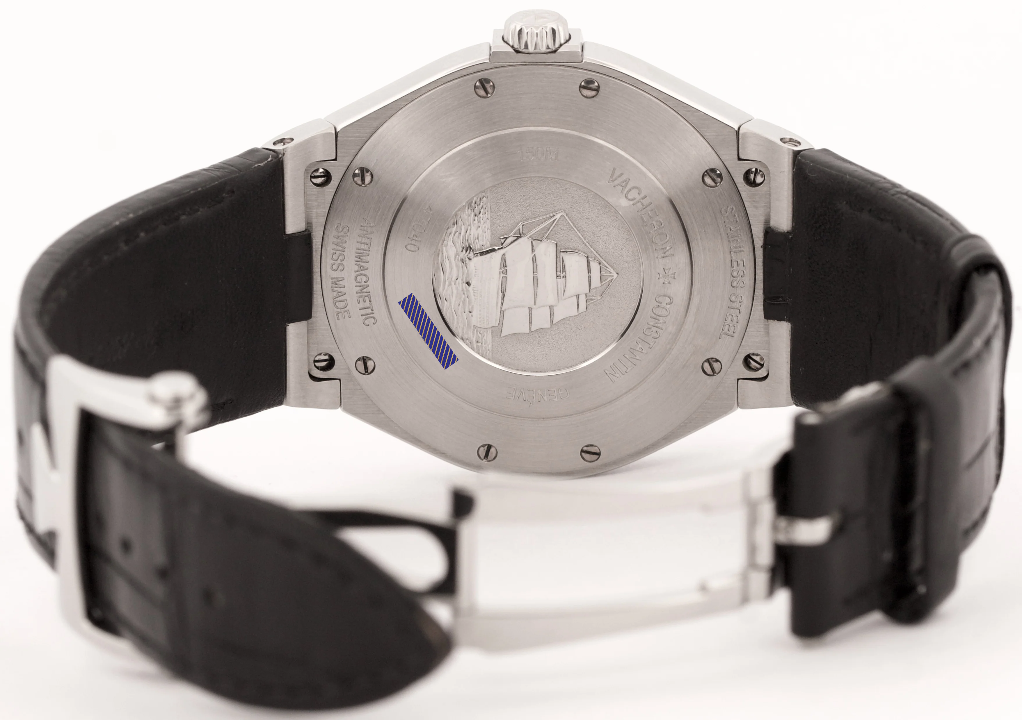 Vacheron Constantin Overseas Stainless Steel GRAY 42mm 47040 Leather Watch - Image 7