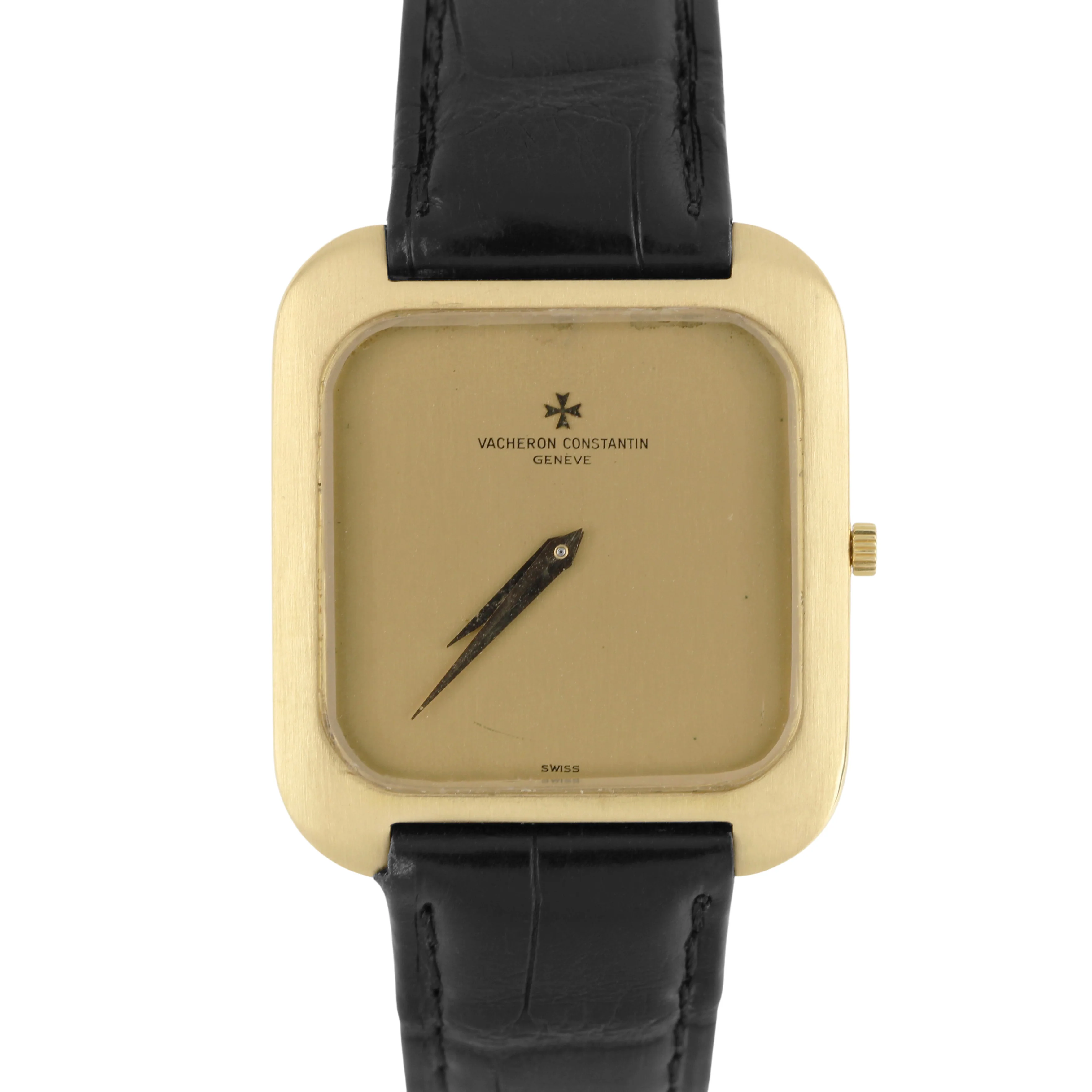 VINTAGE Vacheron Constantin SQUARE Patrimony UltraThin 18k Gold 31mm 33512 POUCH