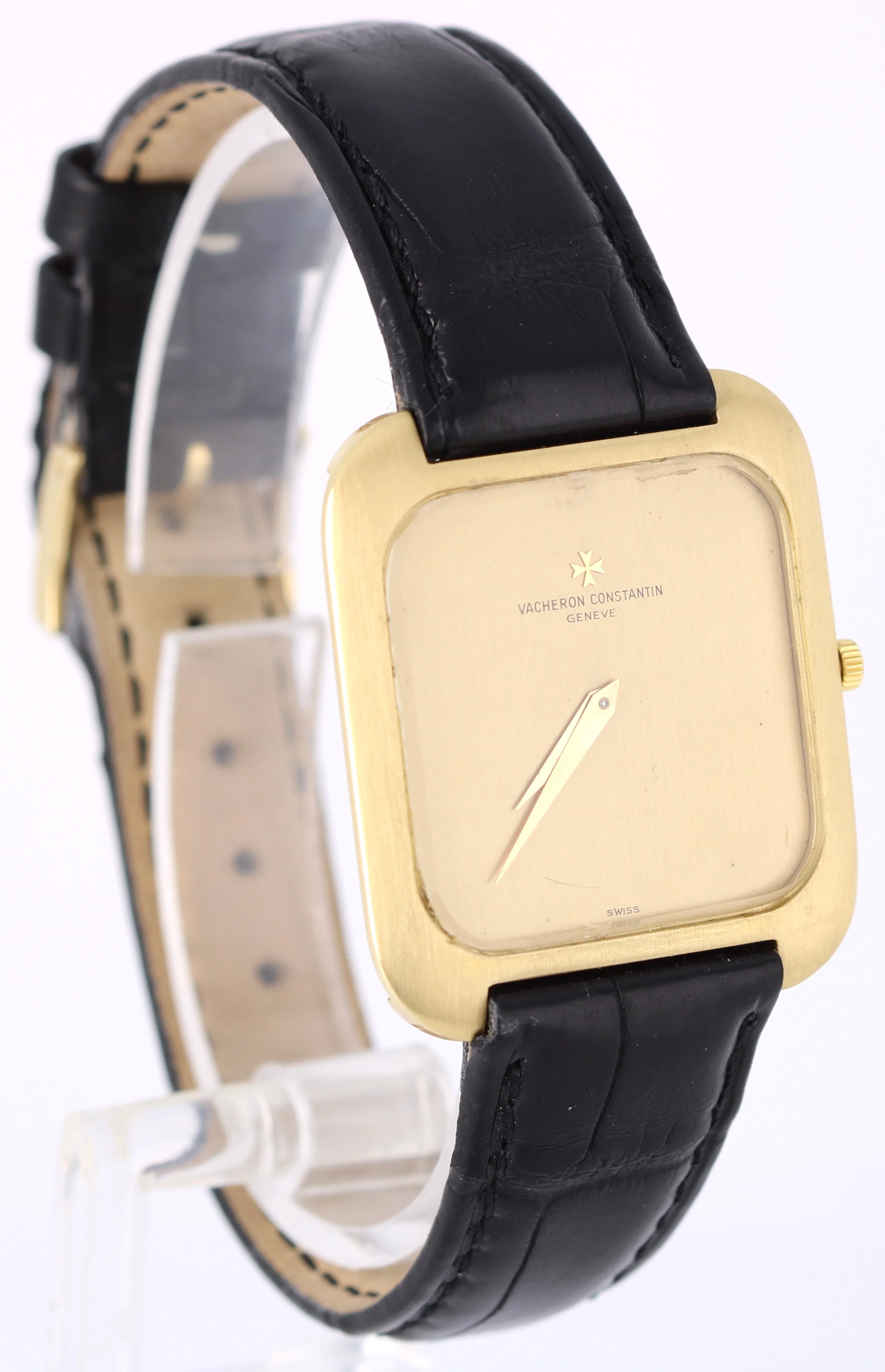 VINTAGE Vacheron Constantin SQUARE Patrimony UltraThin 18k Gold 31mm 33512 POUCH - Image 4