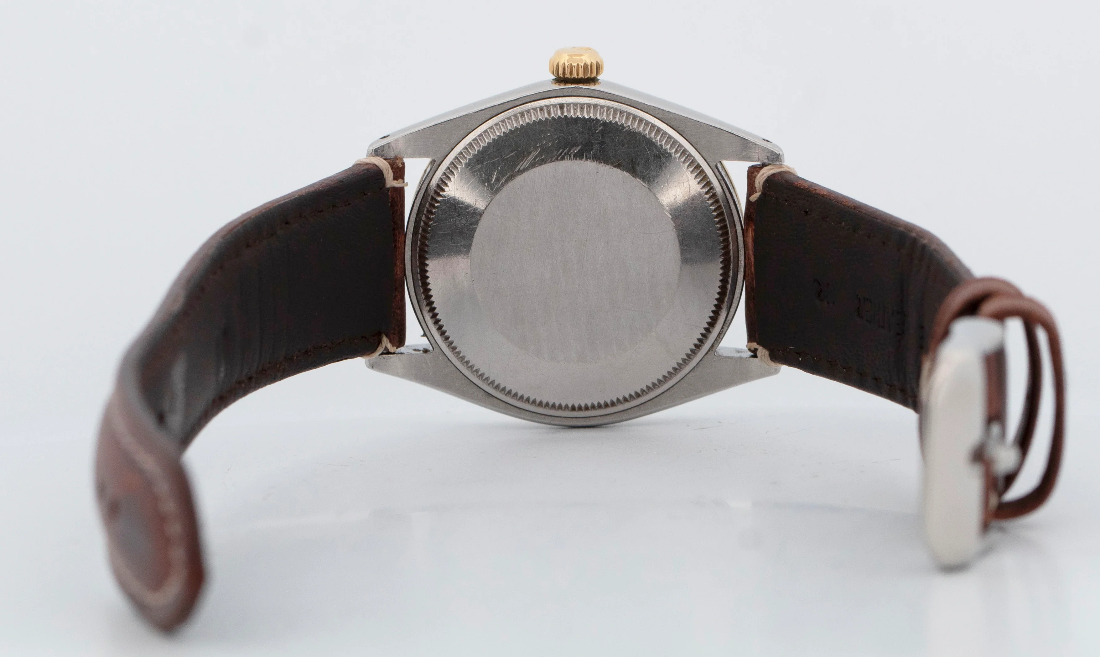 VINTAGE 1968 Rolex Oyster Perpetual SILVER 18K Yellow Gold Automatic 34mm 1003 - Image 3